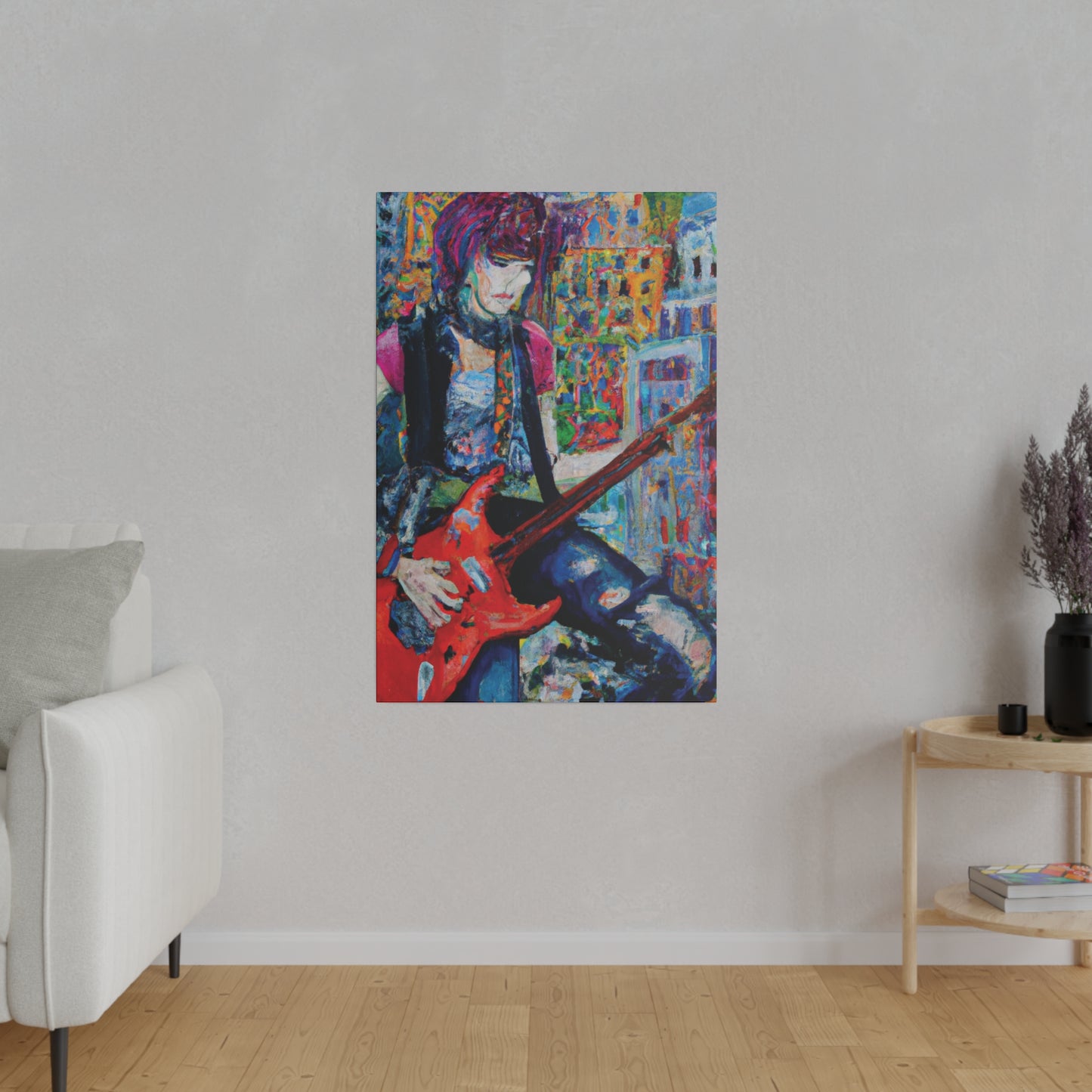 7661H - Rockstar Oil Painting Style Print | Poster | Home Decor | Wall Art | Music Art | Canvas