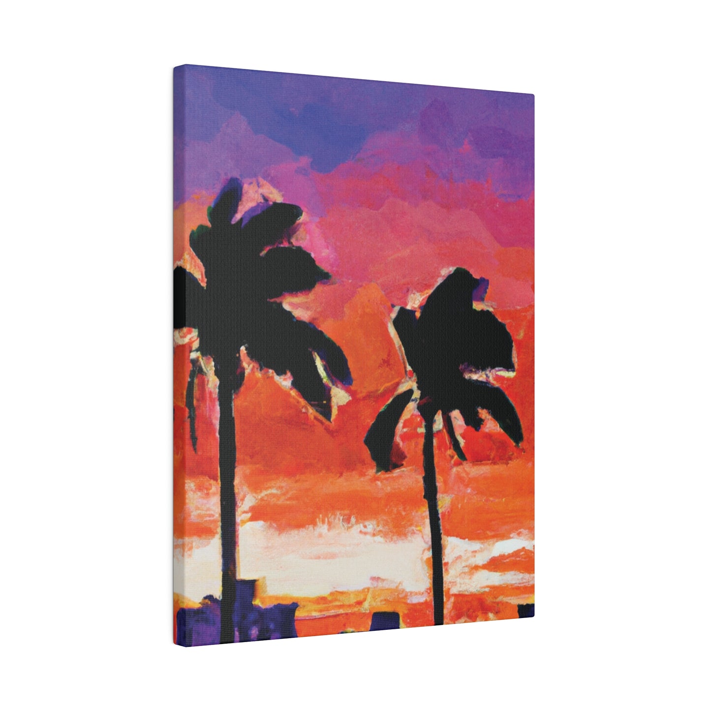 3243X - Miami Beach Sunset Painting Print | Miami | Beach | Sunset | Poster | Home Decor | Wall Art | Canvas