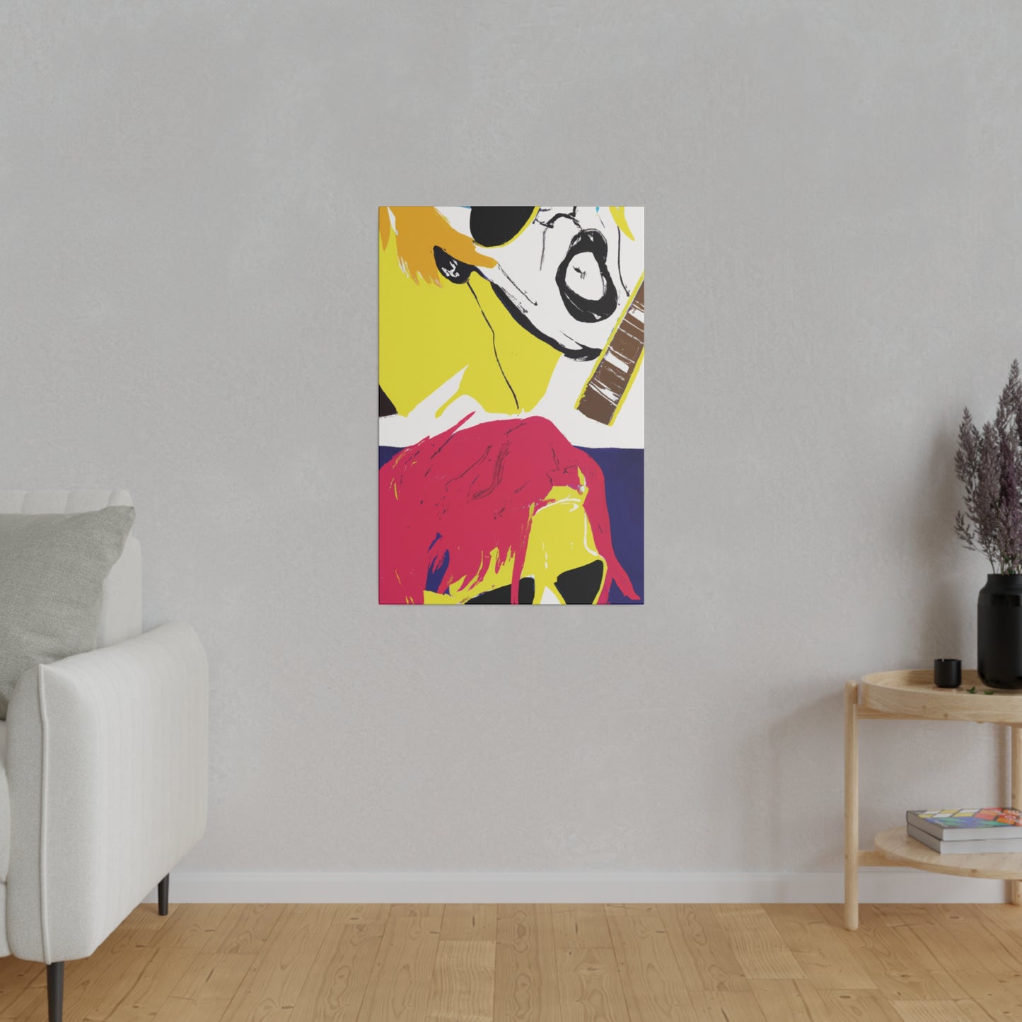 8354G - Rockstar Painting Print | Face | Abstract | Poster | Home Decor | Wall Art | Music Art | Canvas