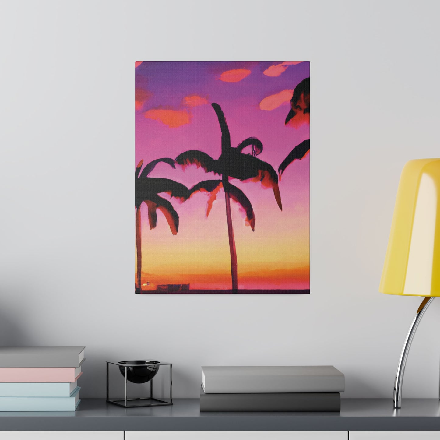 5426A - Miami Beach Sunset Painting Print | Miami | Beach | Sunset | Poster | Home Decor | Wall Art | Canvas