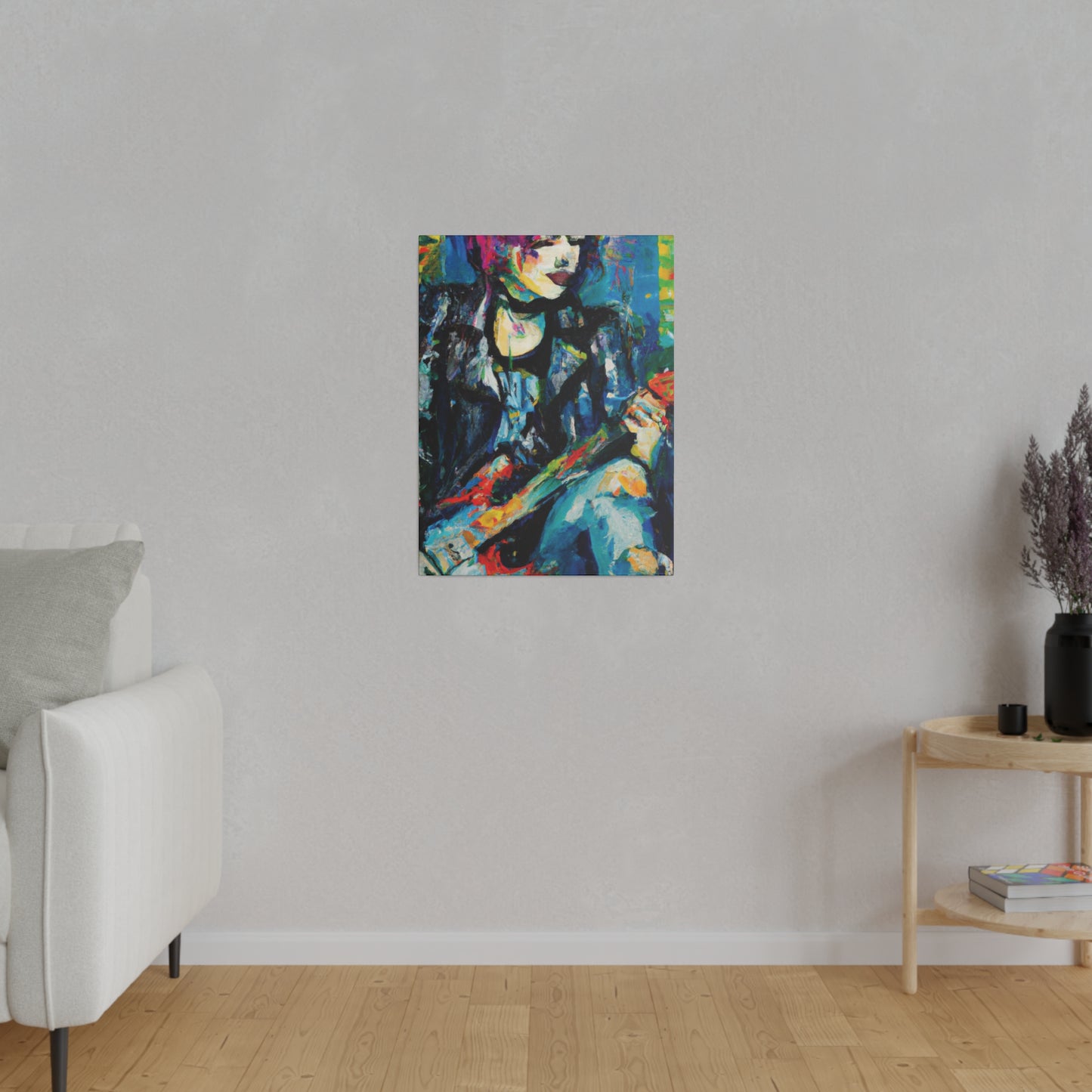 9733T - Rockstar Oil Painting Style Print | Poster | Home Decor | Wall Art | Music Art | Canvas