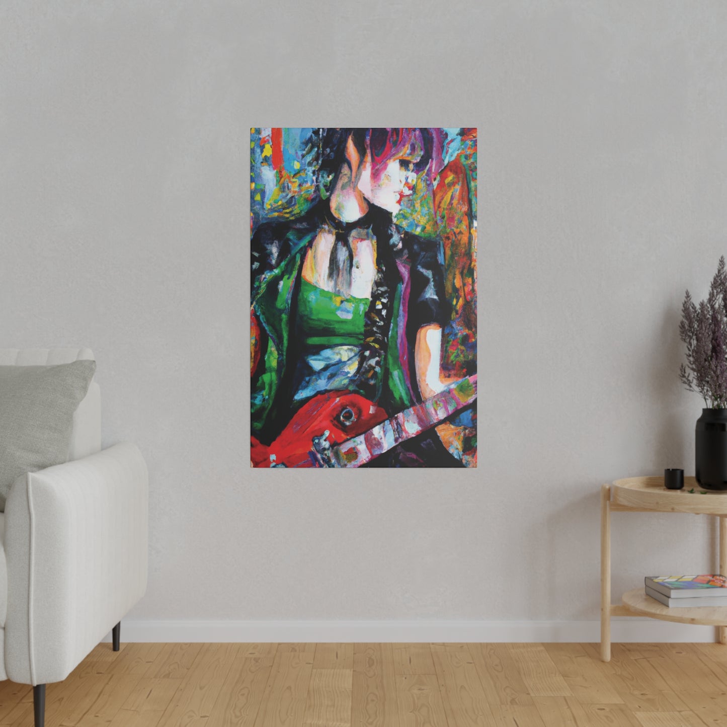 9737J - Rockstar Oil Painting Style Print | Poster | Home Decor | Wall Art | Music Art | Canvas