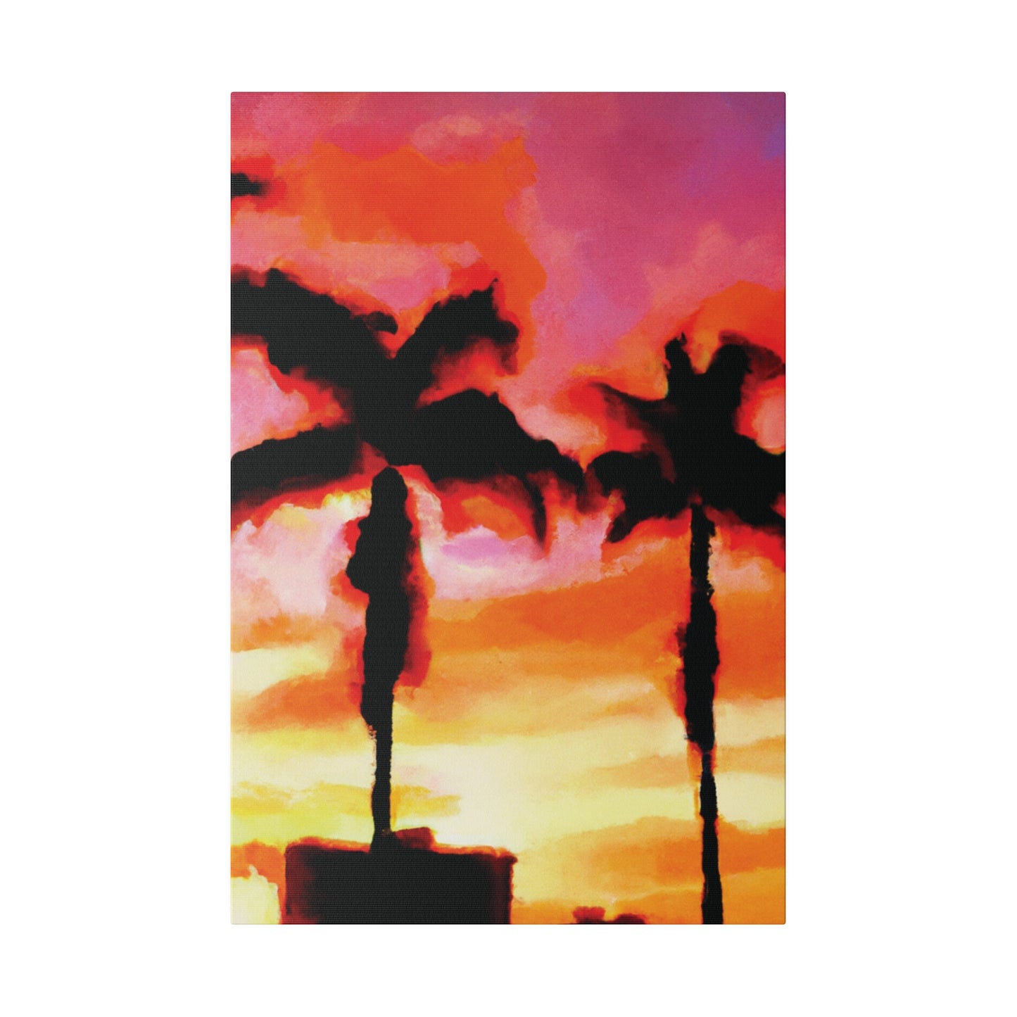 1413Q - Miami Beach Sunset Painting Print | Miami | Beach | Sunset | Poster | Home Decor | Wall Art | Canvas