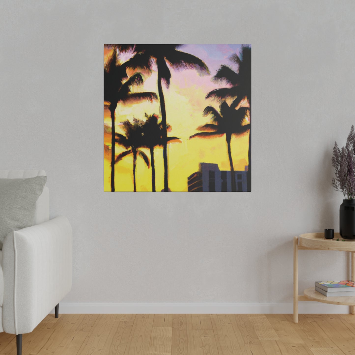 9691V - Miami Beach Sunset Painting Print | Miami | Beach | Sunset | Poster | Home Decor | Wall Art | Canvas