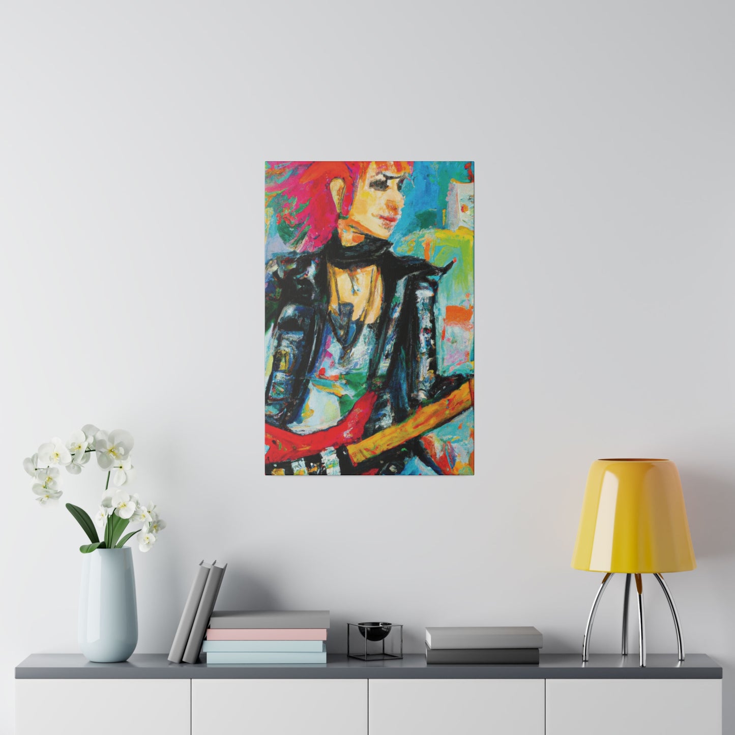 9554L - Rockstar Oil Painting Style Print | Poster | Home Decor | Wall Art | Music Art | Canvas