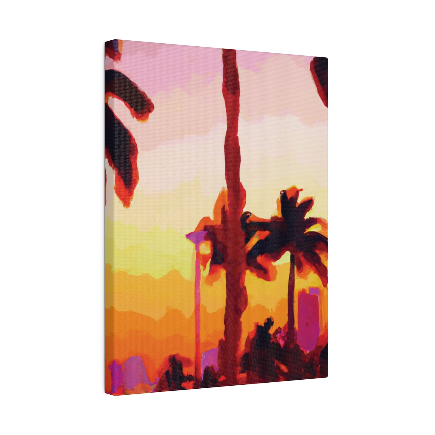 7016Q - Miami Beach Sunset Painting Print | Miami | Beach | Sunset | Poster | Home Decor | Wall Art | Canvas