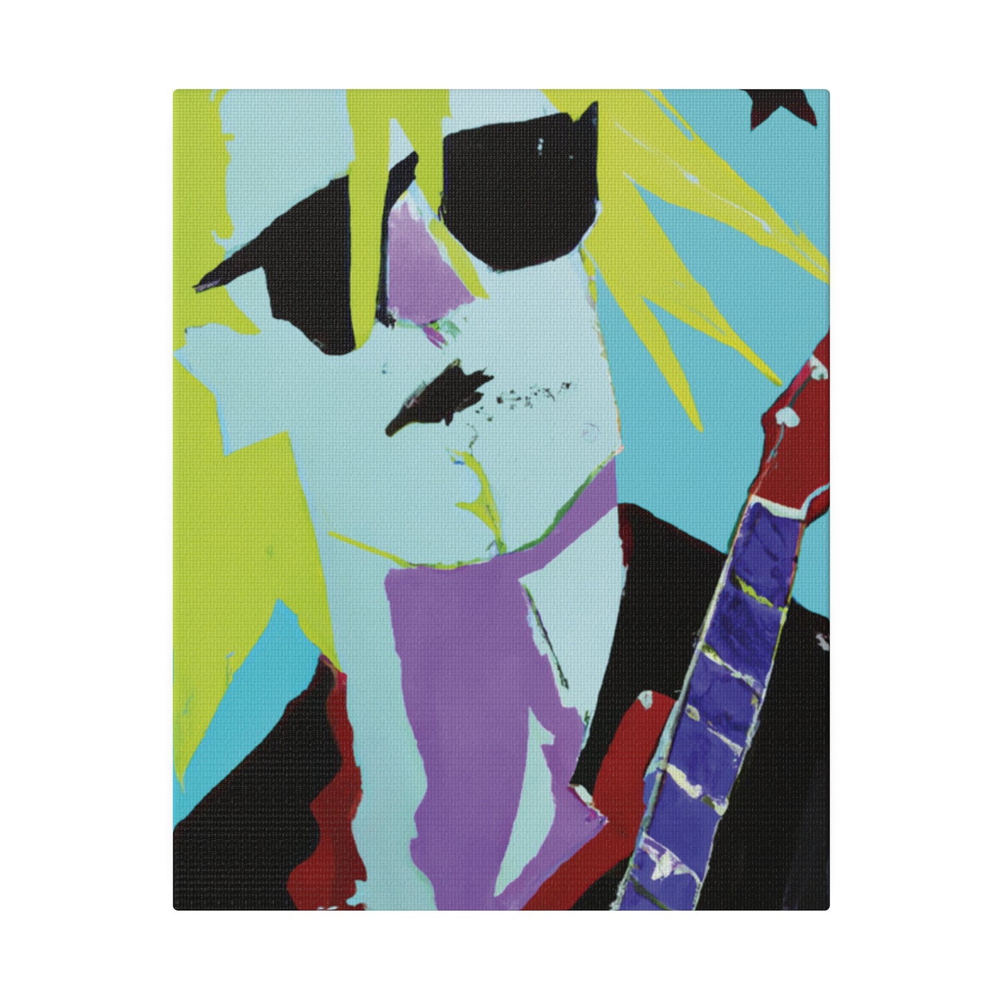 8267F - Rockstar Painting Print | Face | Abstract | Poster | Home Decor | Wall Art | Music Art | Canvas