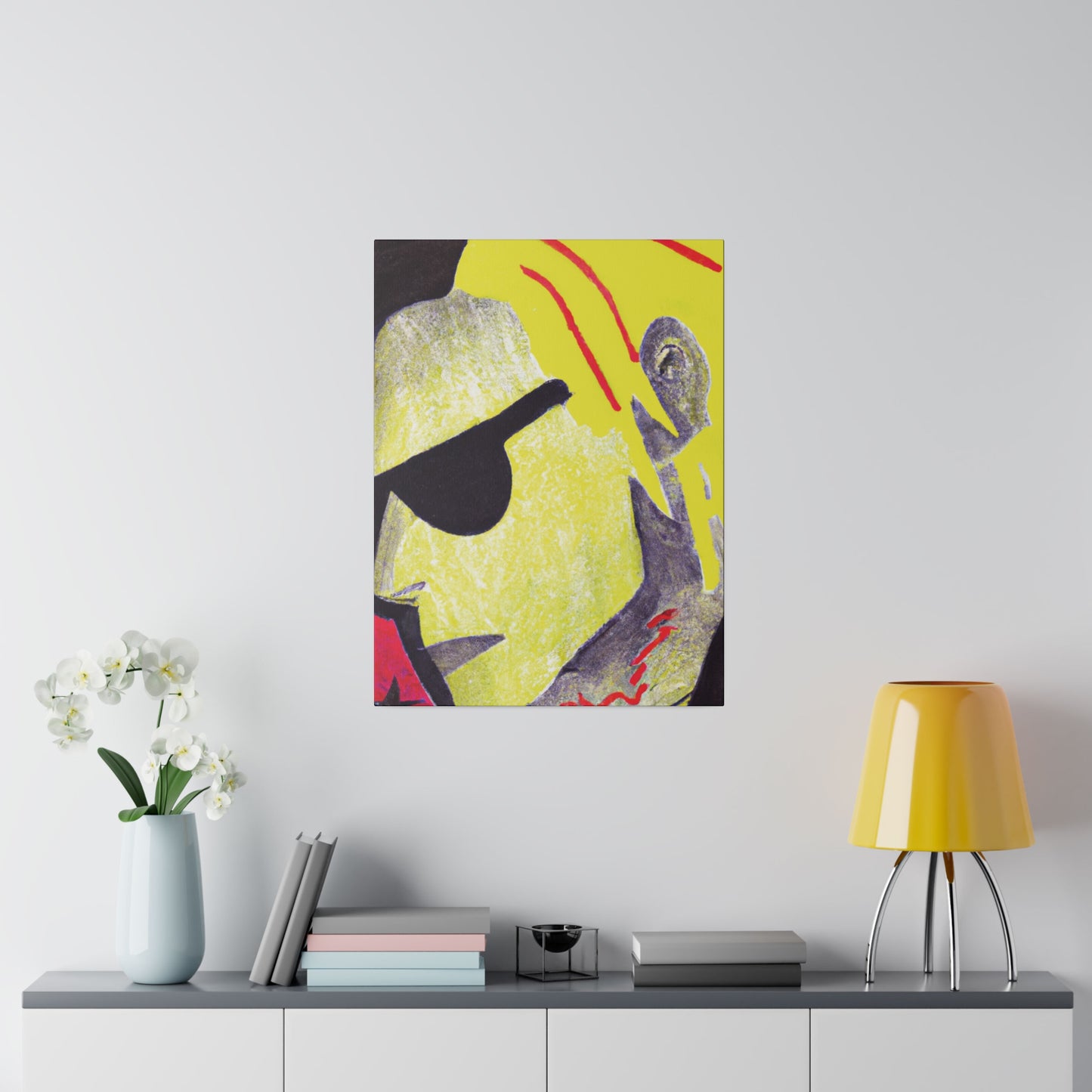 2942F - Rockstar Painting Print | Face | Abstract | Poster | Home Decor | Wall Art | Music Art | Canvas