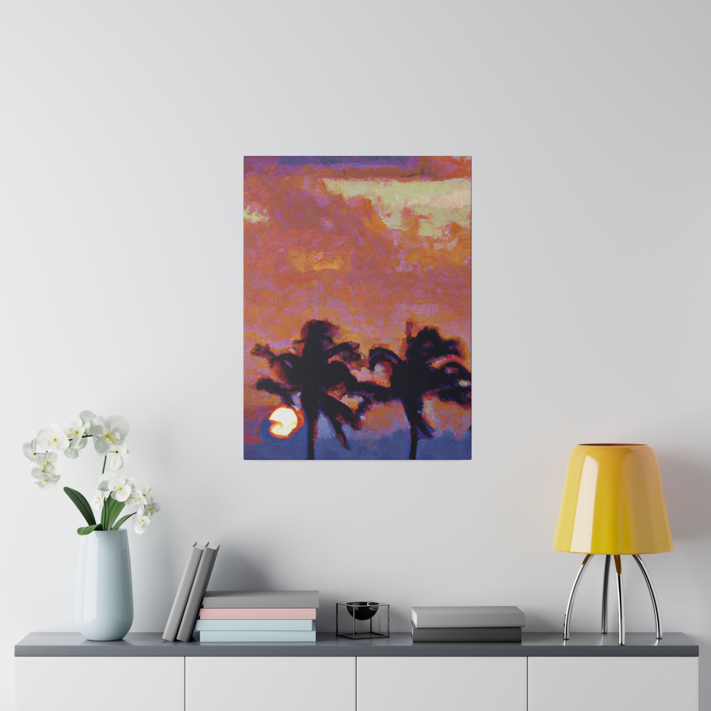 8235O - Miami Beach Sunset Painting Print | Miami | Beach | Sunset | Poster | Home Decor | Wall Art | Canvas