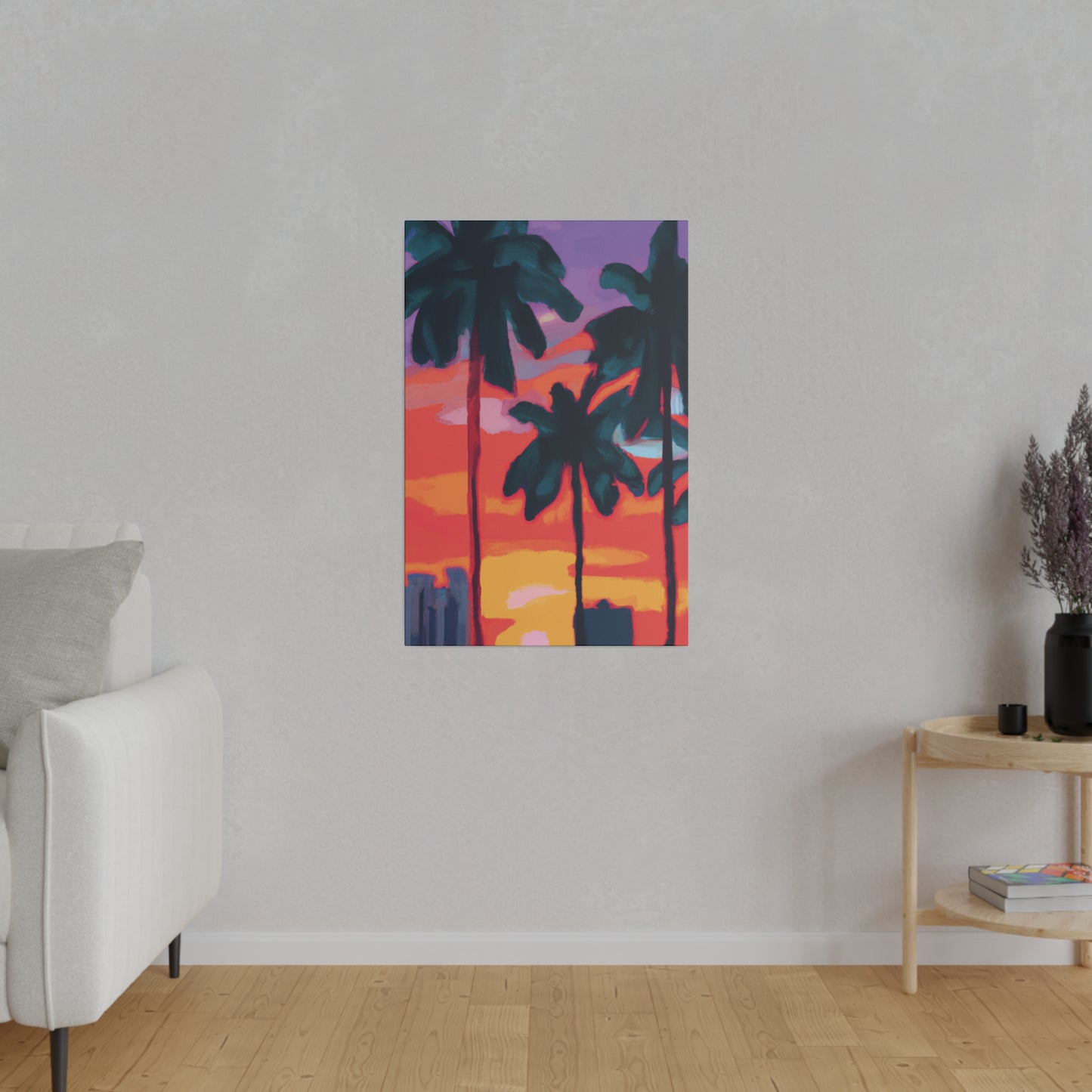 8175T - Miami Beach Sunset Painting Print | Miami | Beach | Sunset | Poster | Home Decor | Wall Art | Canvas