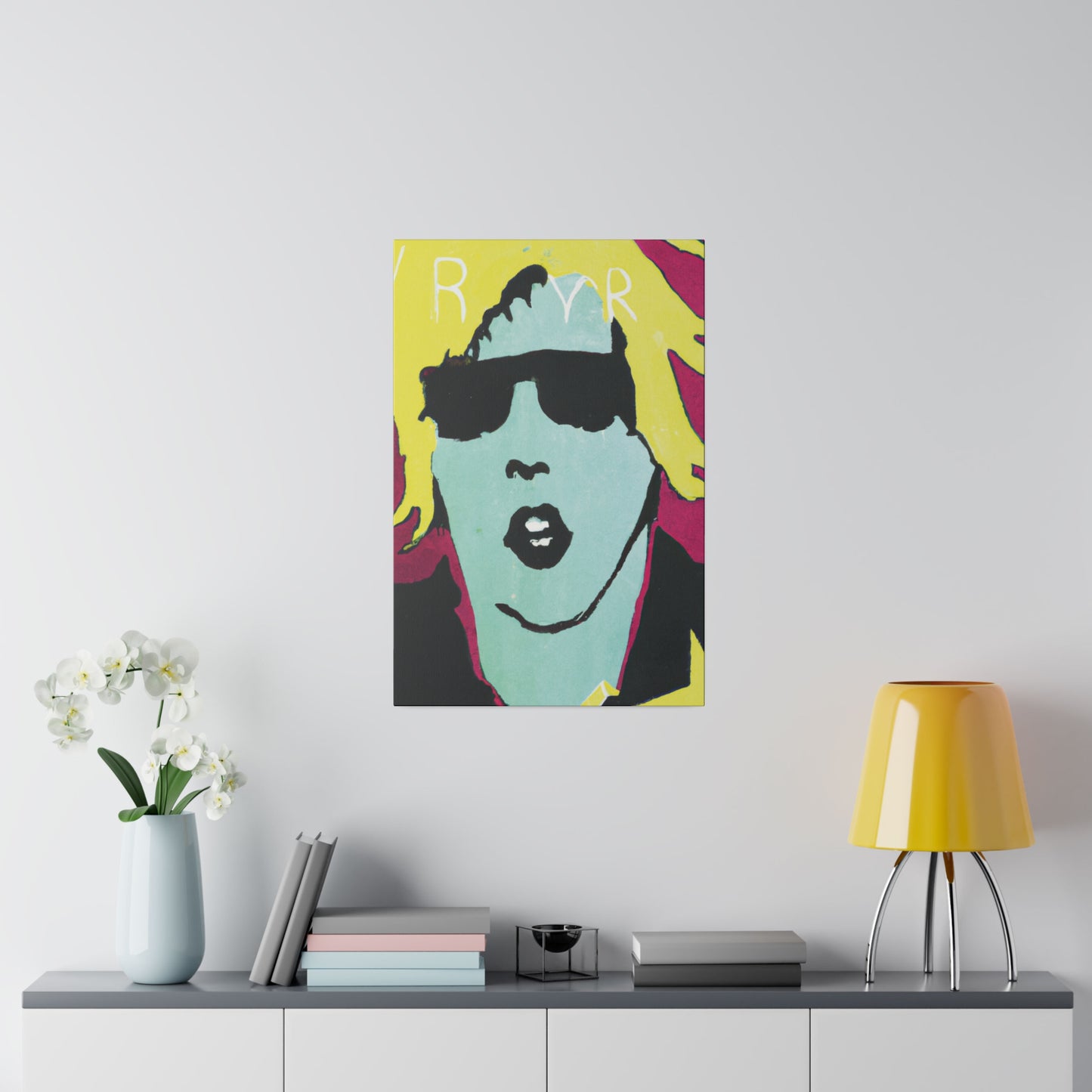 6542F - Rockstar Painting Print | Face | Abstract | Poster | Home Decor | Wall Art | Music Art | Canvas