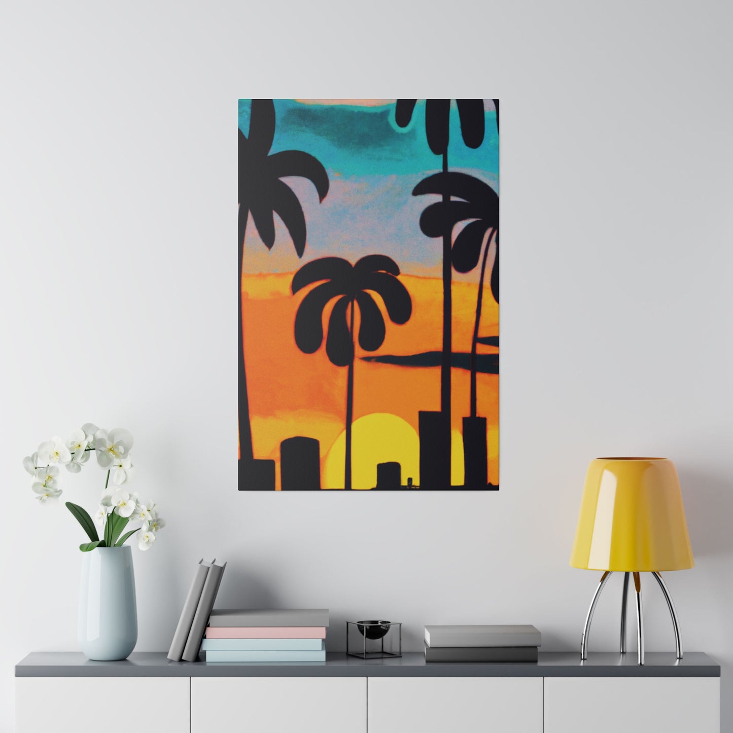 6878U - Miami Beach Sunset Painting Print | Miami | Beach | Sunset | Poster | Home Decor | Wall Art | Canvas