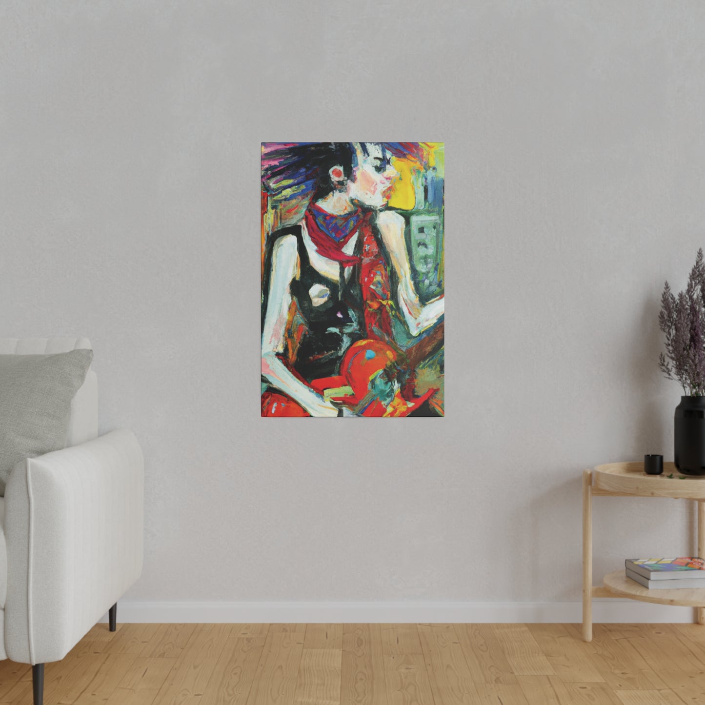 8733Q - Rockstar Oil Painting Style Print | Poster | Home Decor | Wall Art | Music Art | Canvas