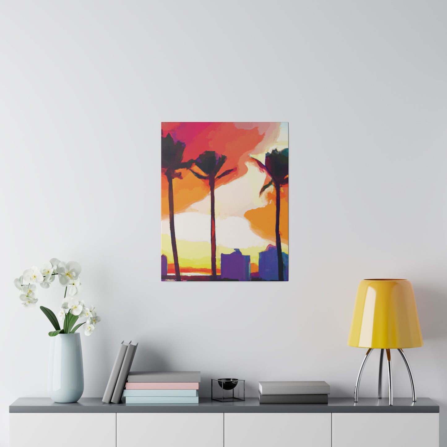 1605J - Miami Beach Sunset Painting Print | Miami | Beach | Sunset | Poster | Home Decor | Wall Art | Canvas