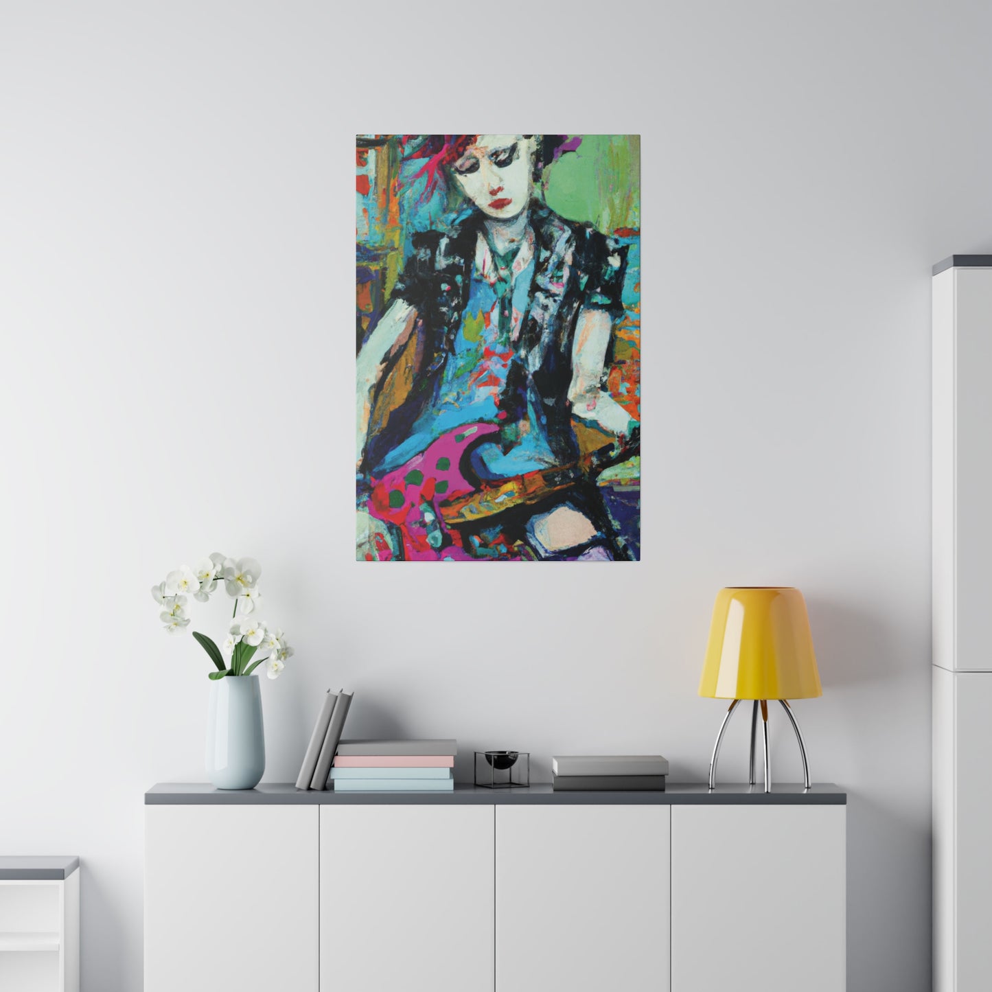 8725A - Rockstar Oil Painting Style Print | Poster | Home Decor | Wall Art | Music Art | Canvas