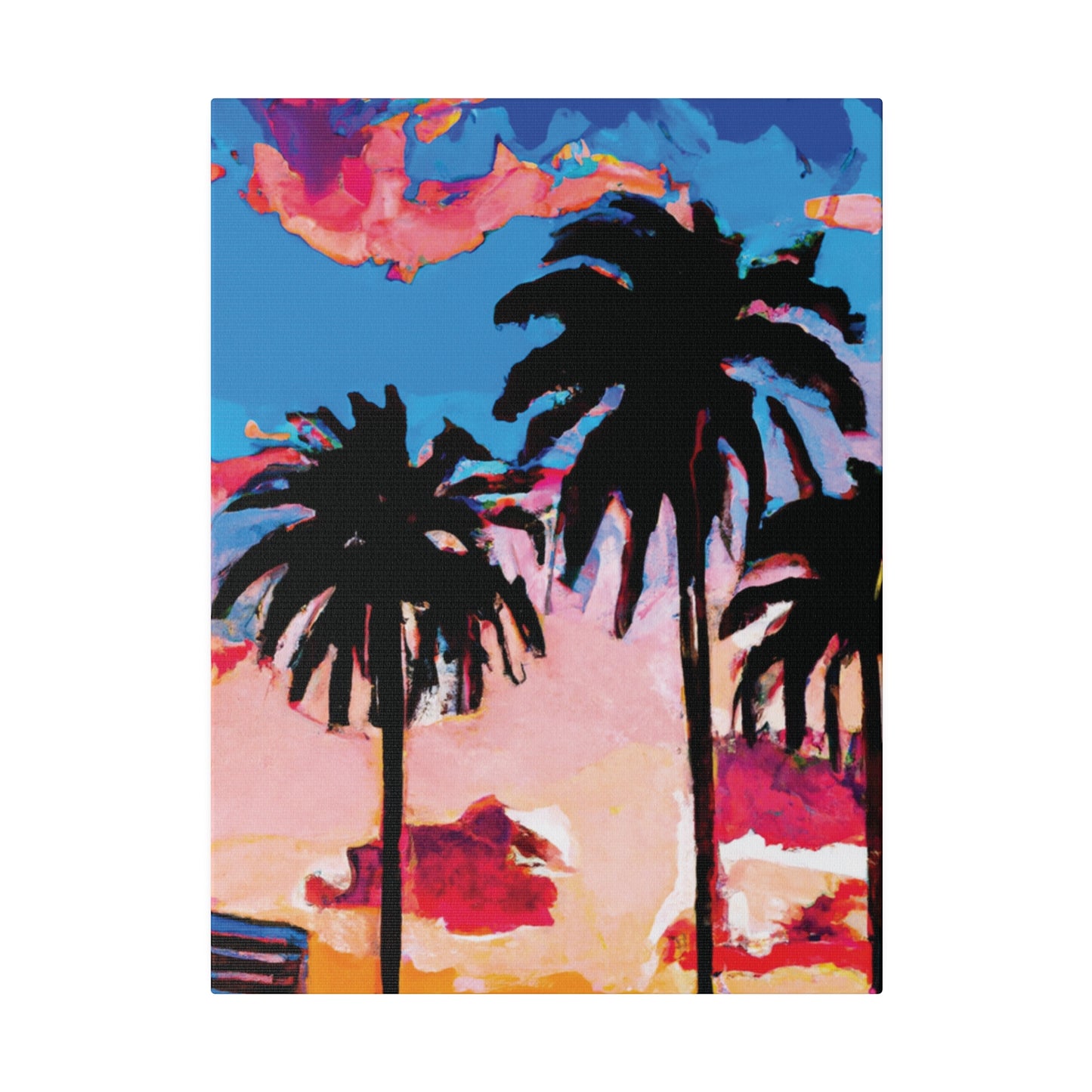 4347Z - Miami Beach Sunset Painting Print | Miami | Beach | Sunset | Poster | Home Decor | Wall Art | Canvas