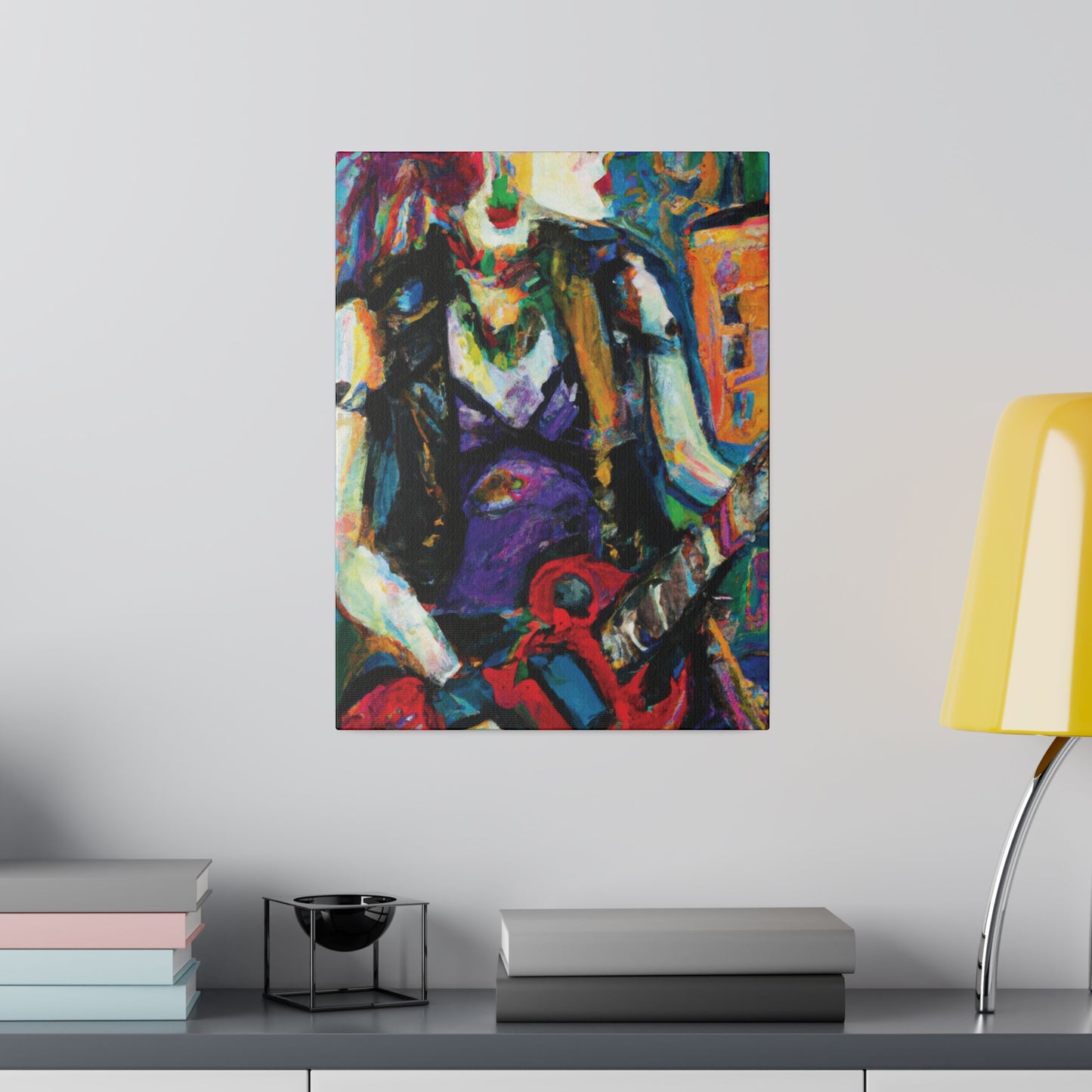 6874R - Rockstar Oil Painting Style Print | Poster | Home Decor | Wall Art | Music Art | Canvas