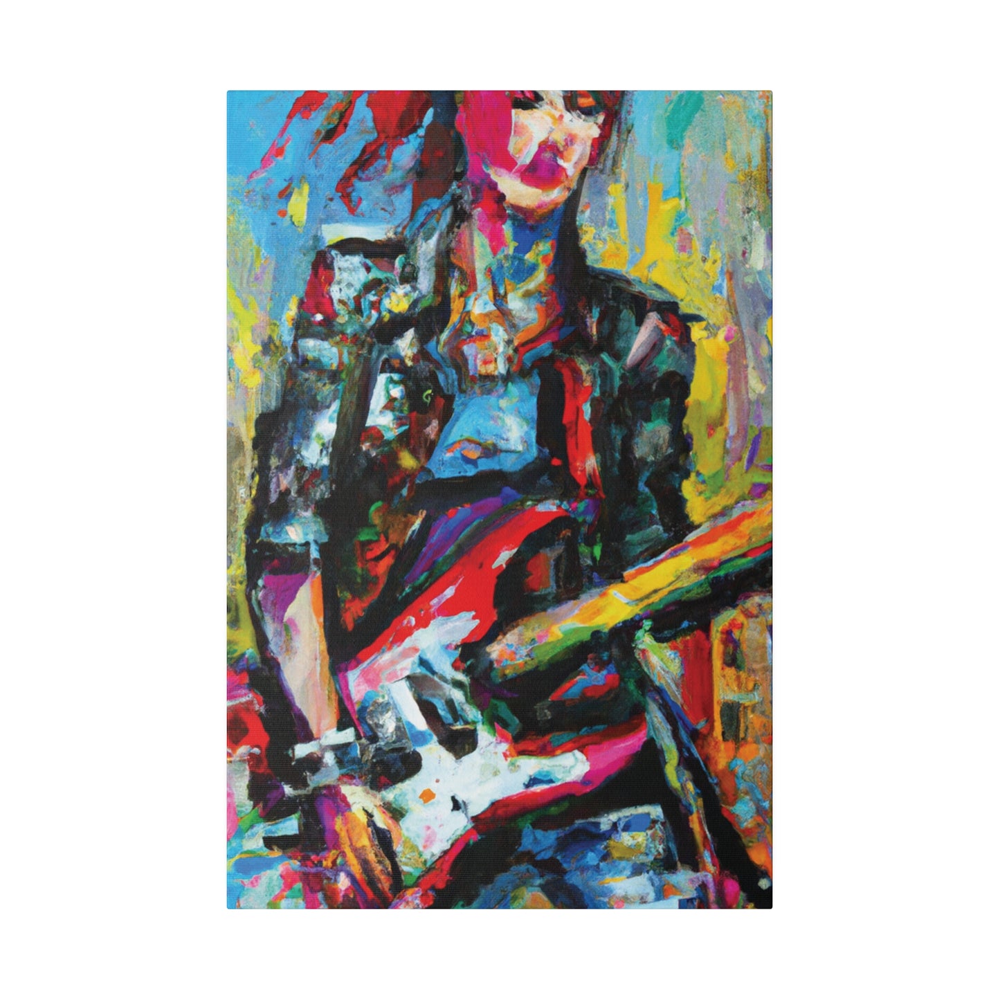 9010O - Rockstar Oil Painting Style Print | Poster | Home Decor | Wall Art | Music Art | Canvas