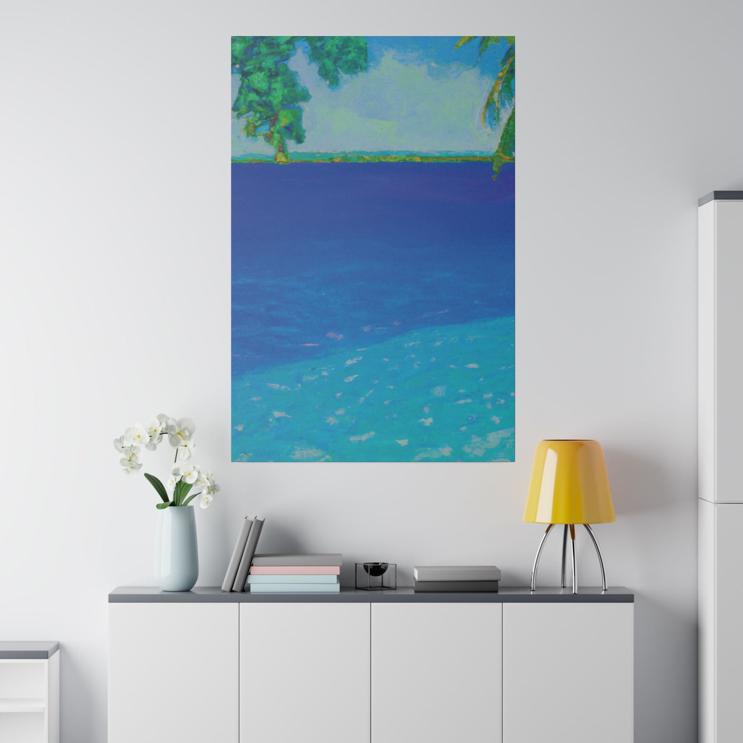 1582T - Bahamas Ocean Painting Print | Bahamas | Ocean | Beach | Poster | Home Decor | Wall Art | Canvas