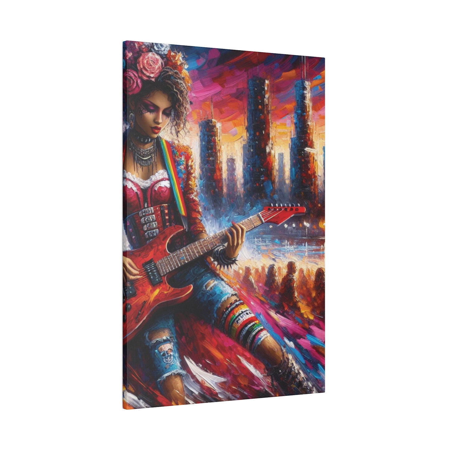 6794Z - Rockstar Oil Painting Style Print | Poster | Home Decor | Wall Art | Music Art | Canvas