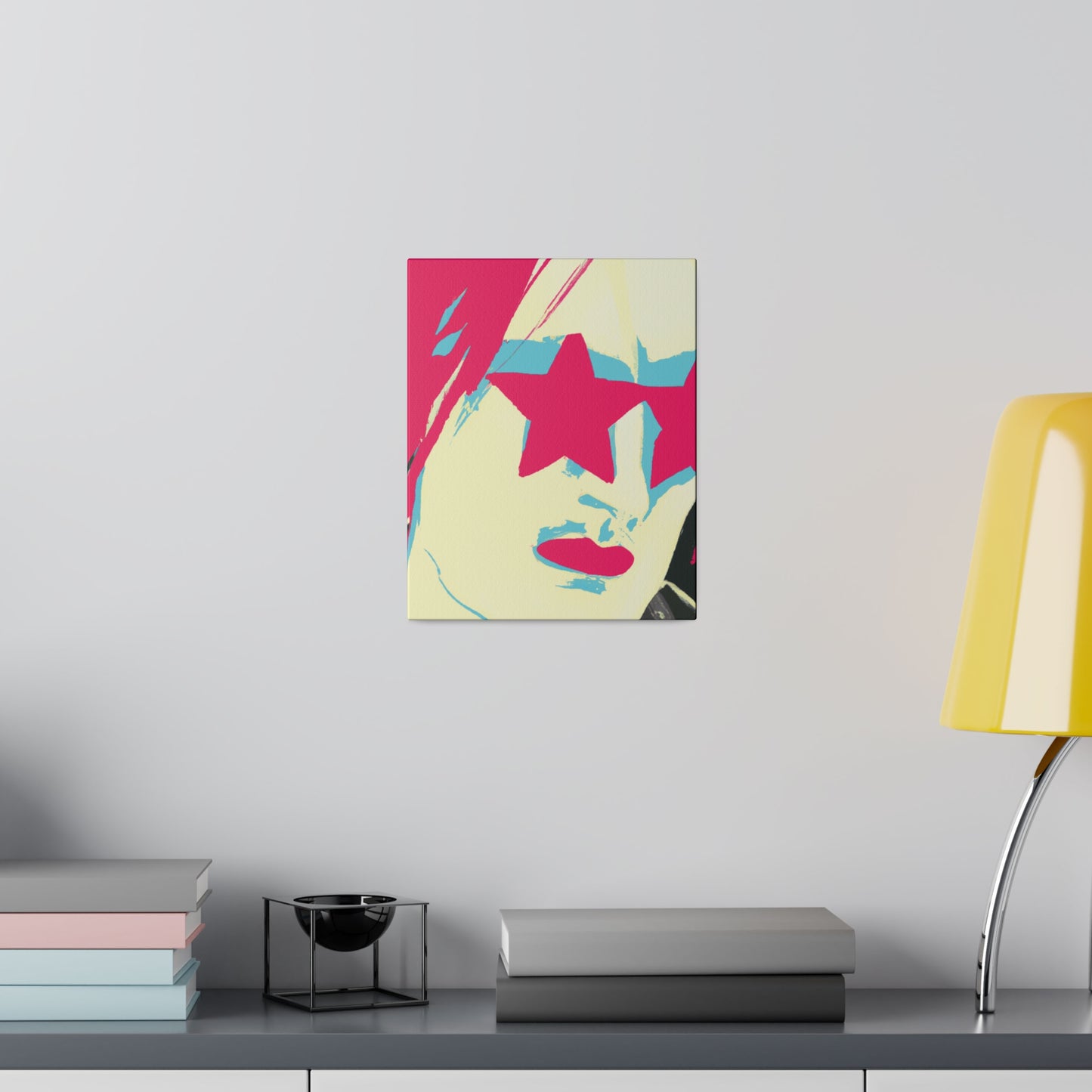 9695Y - Rockstar Painting Print | Face | Abstract | Poster | Home Decor | Wall Art | Music Art | Canvas