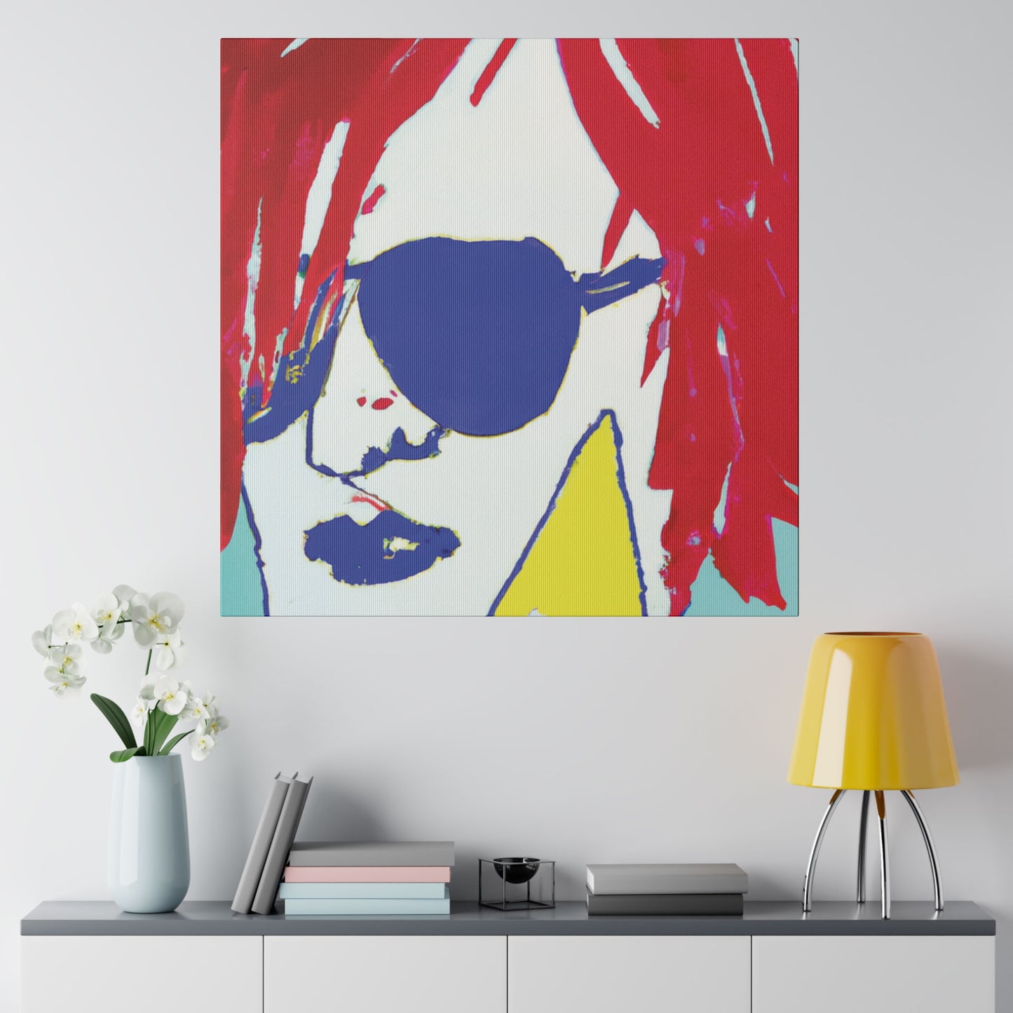 5681B - Rockstar Painting Print | Face | Abstract | Poster | Home Decor | Wall Art | Music Art | Canvas