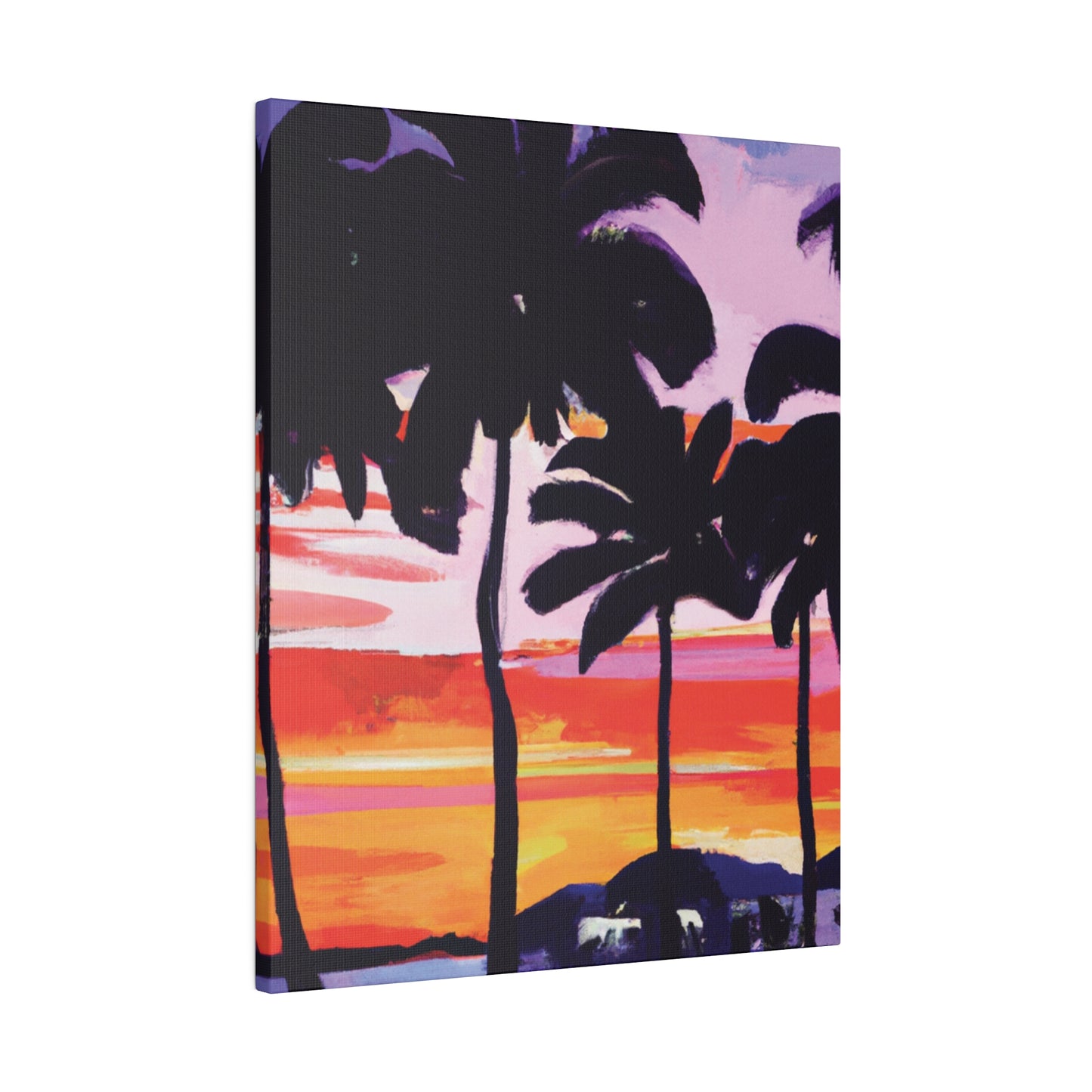 2948T - Miami Beach Sunset Painting Print | Miami | Beach | Sunset | Poster | Home Decor | Wall Art | Canvas