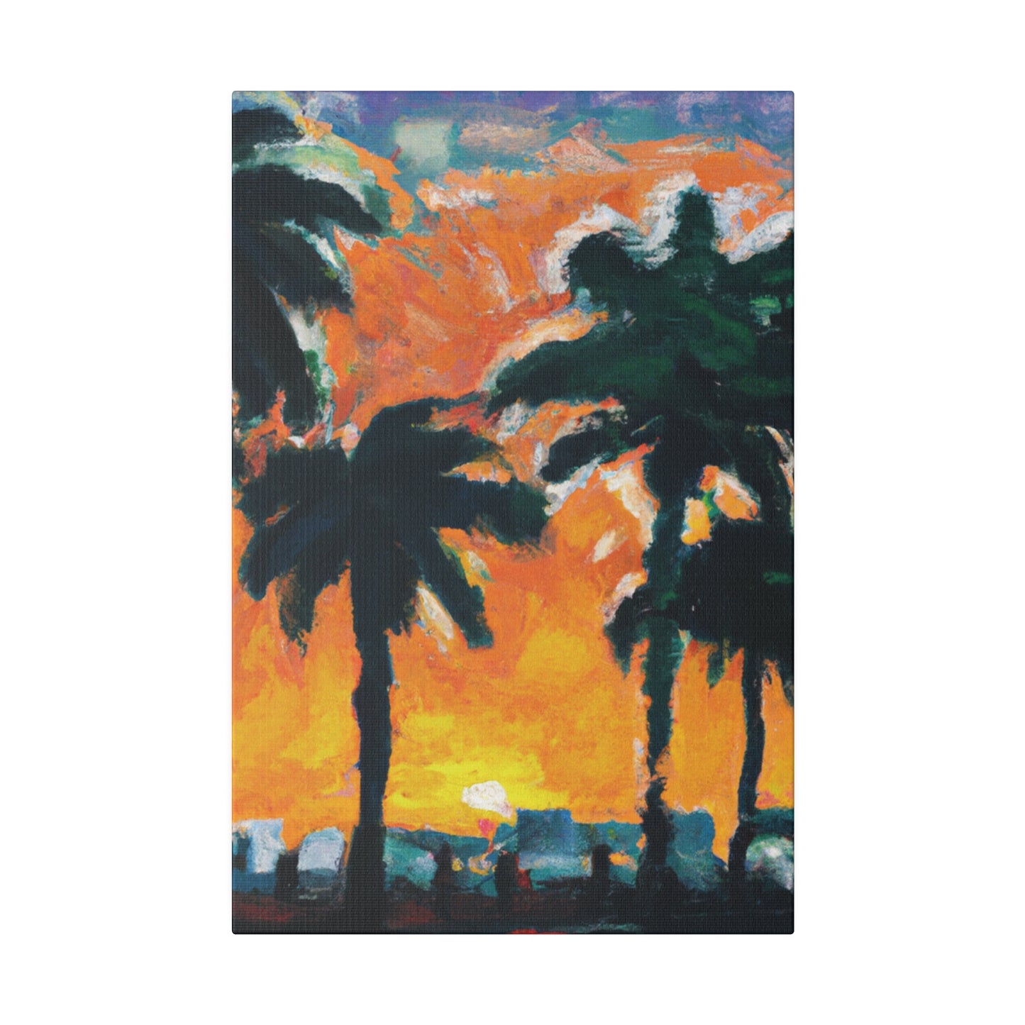 9571T - Miami Beach Sunset Painting Print | Miami | Beach | Sunset | Poster | Home Decor | Wall Art | Canvas