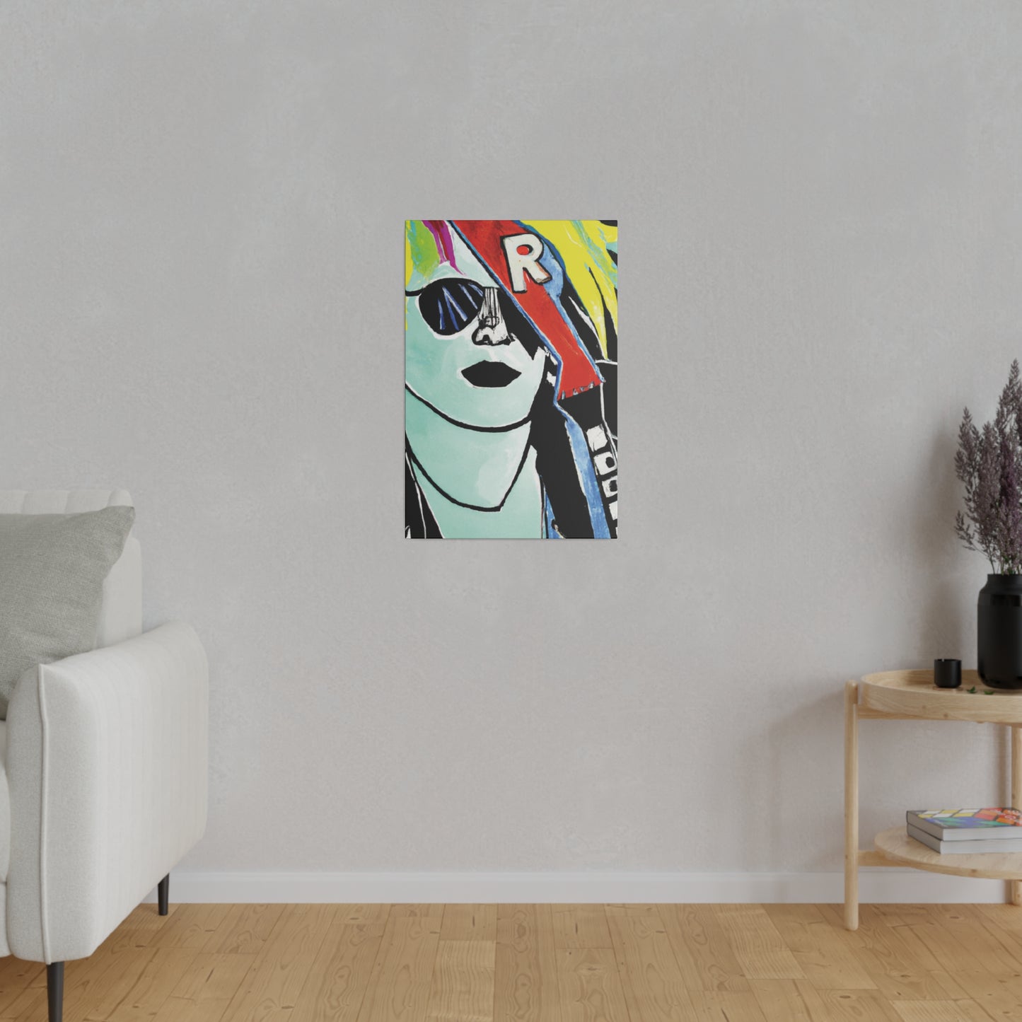 9391O - Rockstar Painting Print | Face | Abstract | Poster | Home Decor | Wall Art | Music Art | Canvas