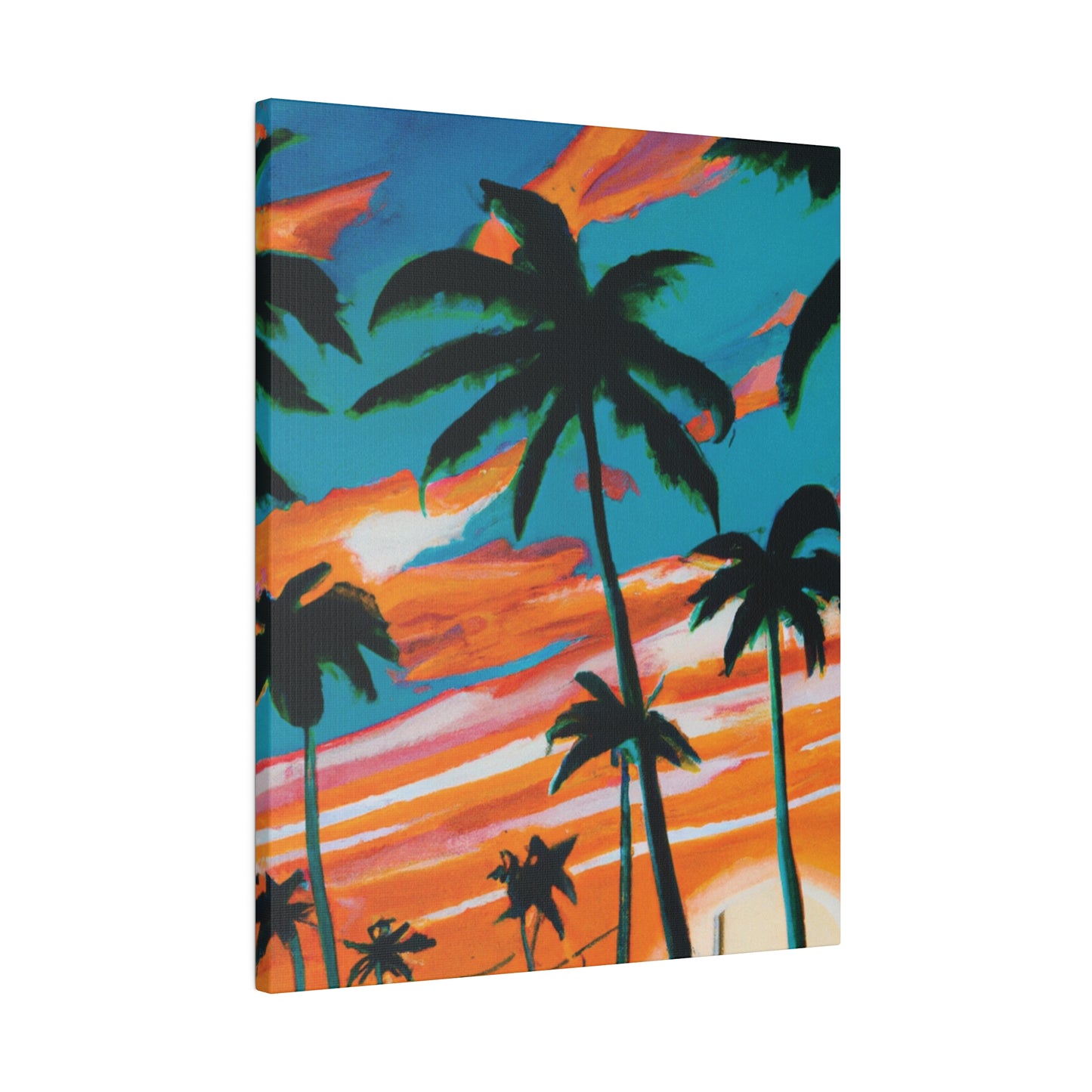 4895G - Miami Beach Sunset Painting Print | Miami | Beach | Sunset | Poster | Home Decor | Wall Art | Canvas