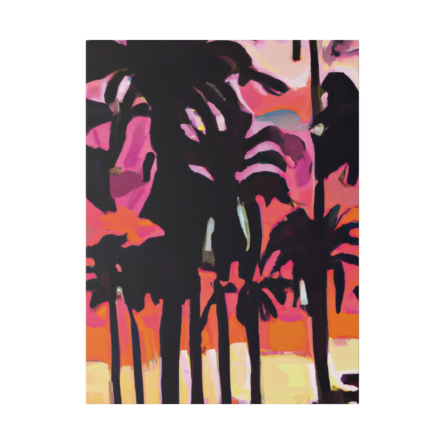 8741N - Miami Beach Sunset Painting Print | Miami | Beach | Sunset | Poster | Home Decor | Wall Art | Canvas