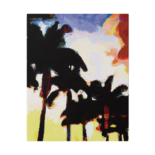 9127M - Miami Beach Sunset Painting Print | Miami | Beach | Sunset | Poster | Home Decor | Wall Art | Canvas