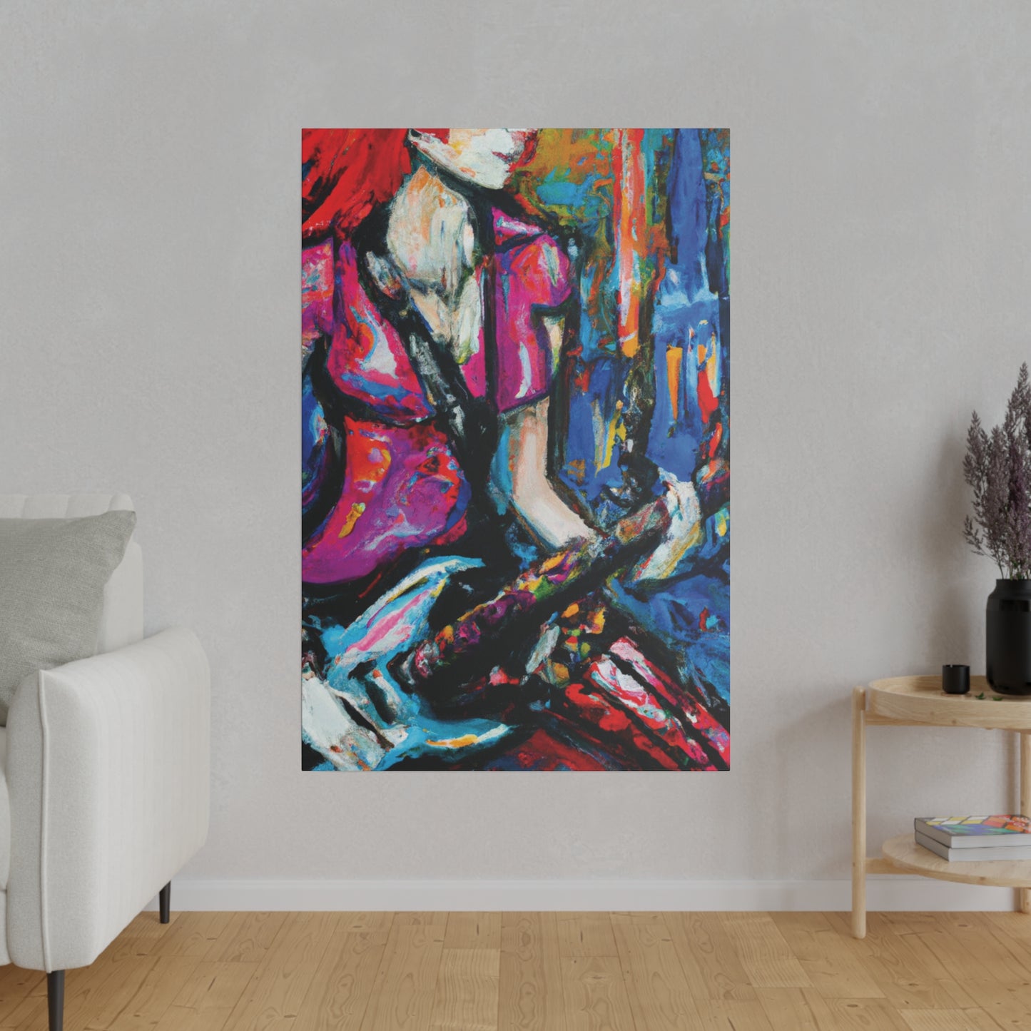 7166C - Rockstar Oil Painting Style Print | Poster | Home Decor | Wall Art | Music Art | Canvas