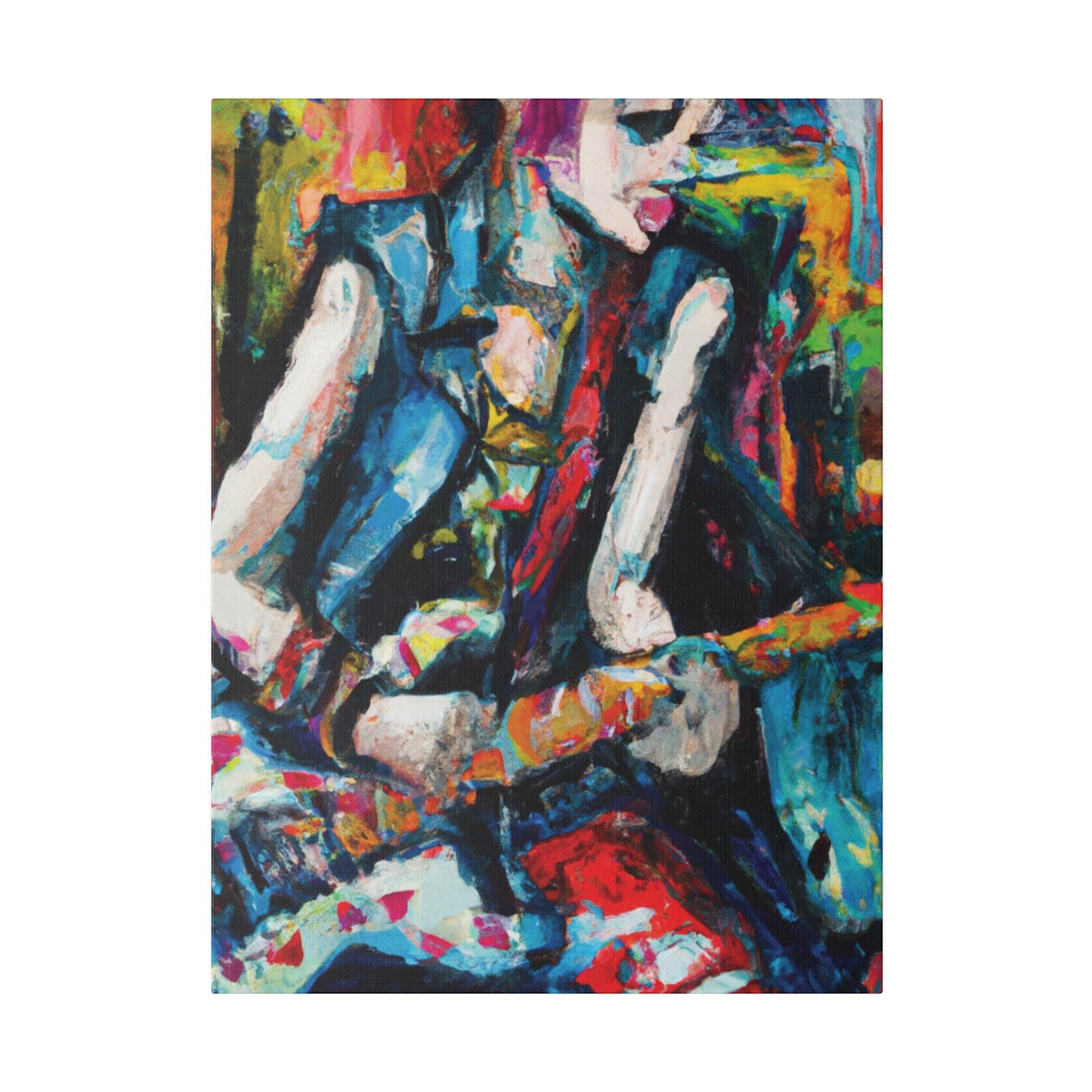 4521T - Rockstar Oil Painting Style Print | Poster | Home Decor | Wall Art | Music Art | Canvas