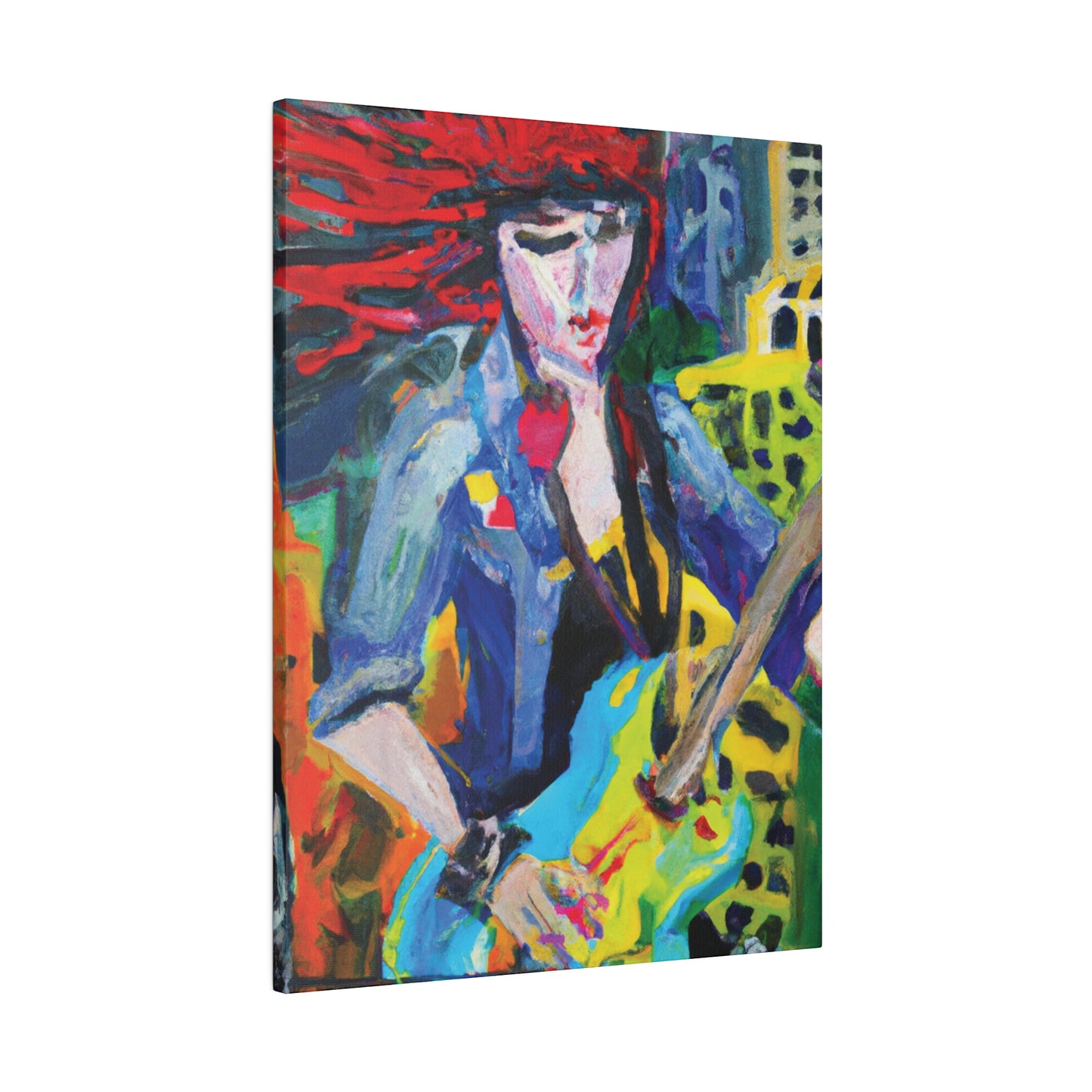 5084Q - Rockstar Oil Painting Style Print | Poster | Home Decor | Wall Art | Music Art | Canvas