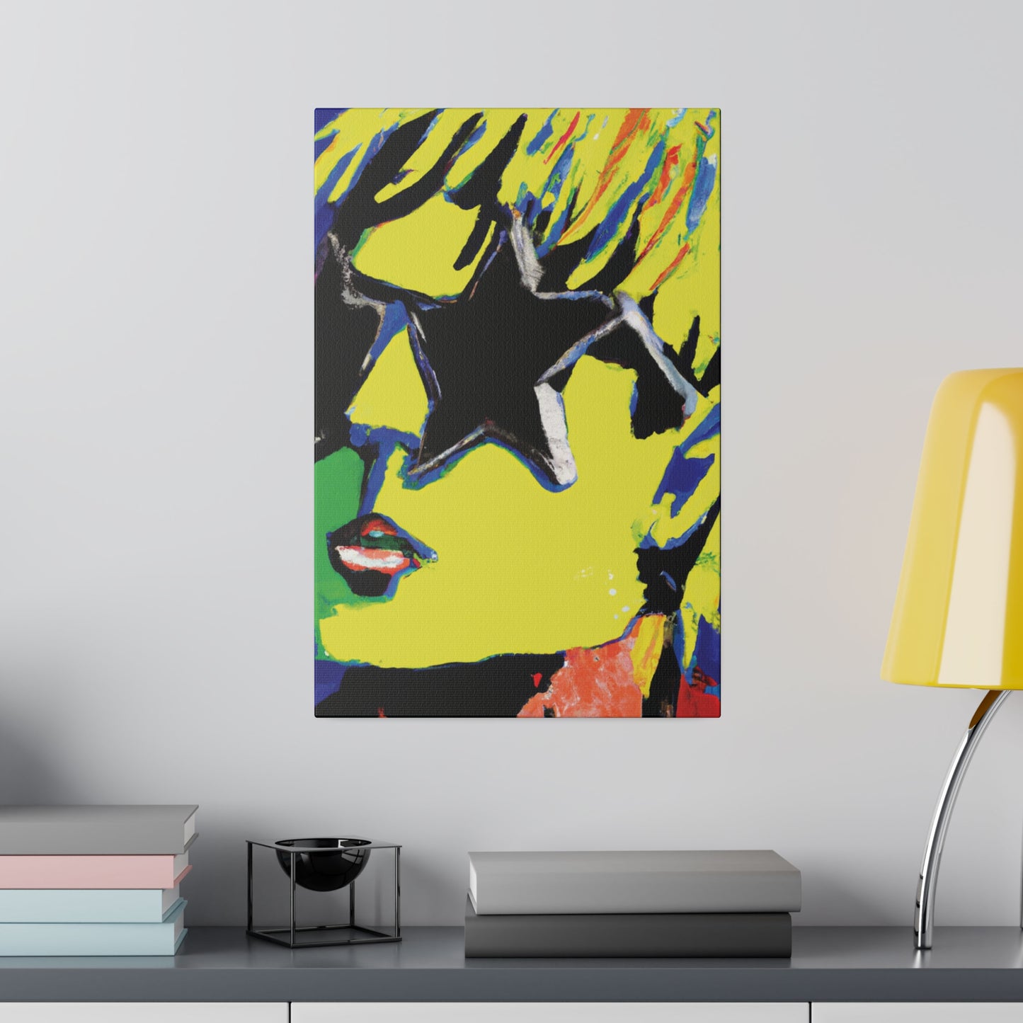 9785T - Rockstar Painting Print | Face | Abstract | Poster | Home Decor | Wall Art | Music Art | Canvas