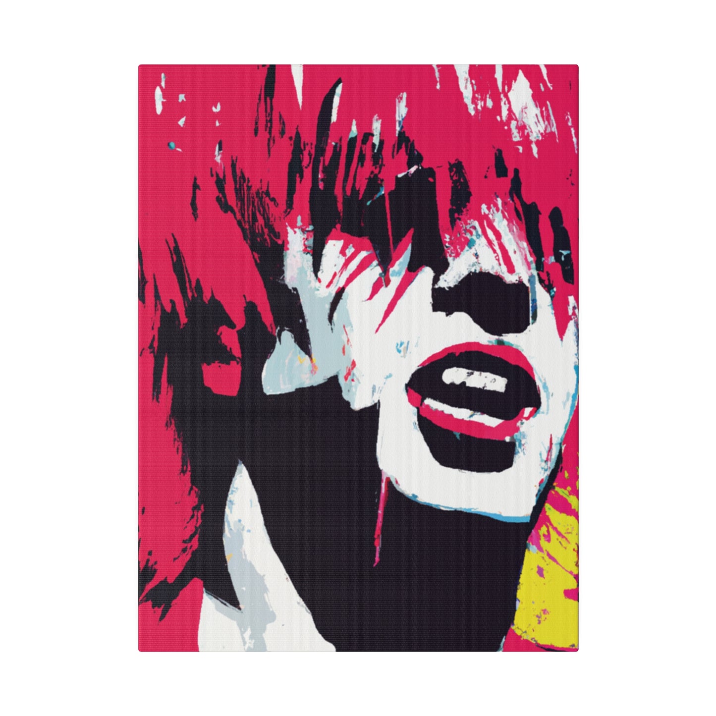 8269P - Rockstar Painting Print | Face | Abstract | Poster | Home Decor | Wall Art | Music Art | Canvas