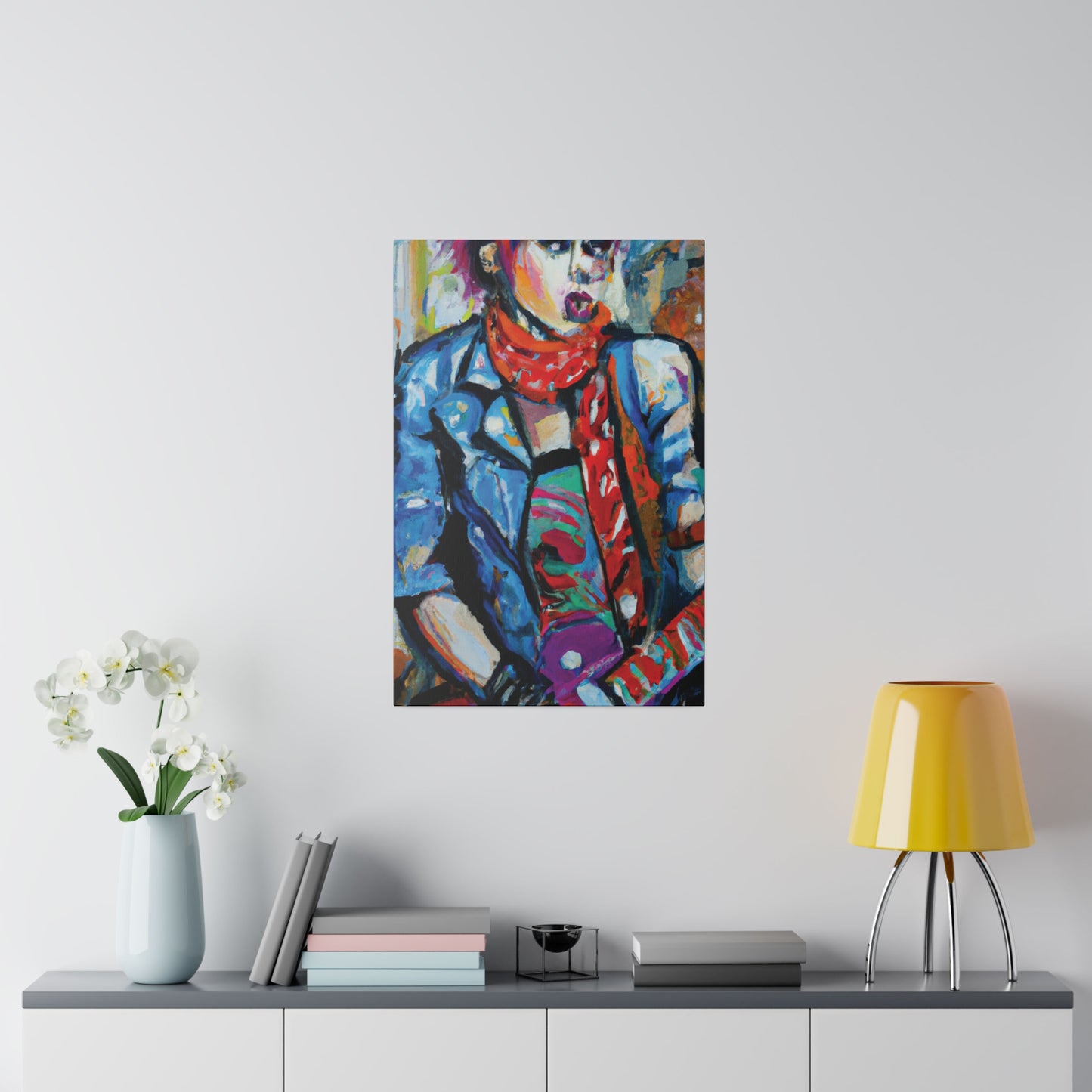 8142T - Rockstar Oil Painting Style Print | Poster | Home Decor | Wall Art | Music Art | Canvas