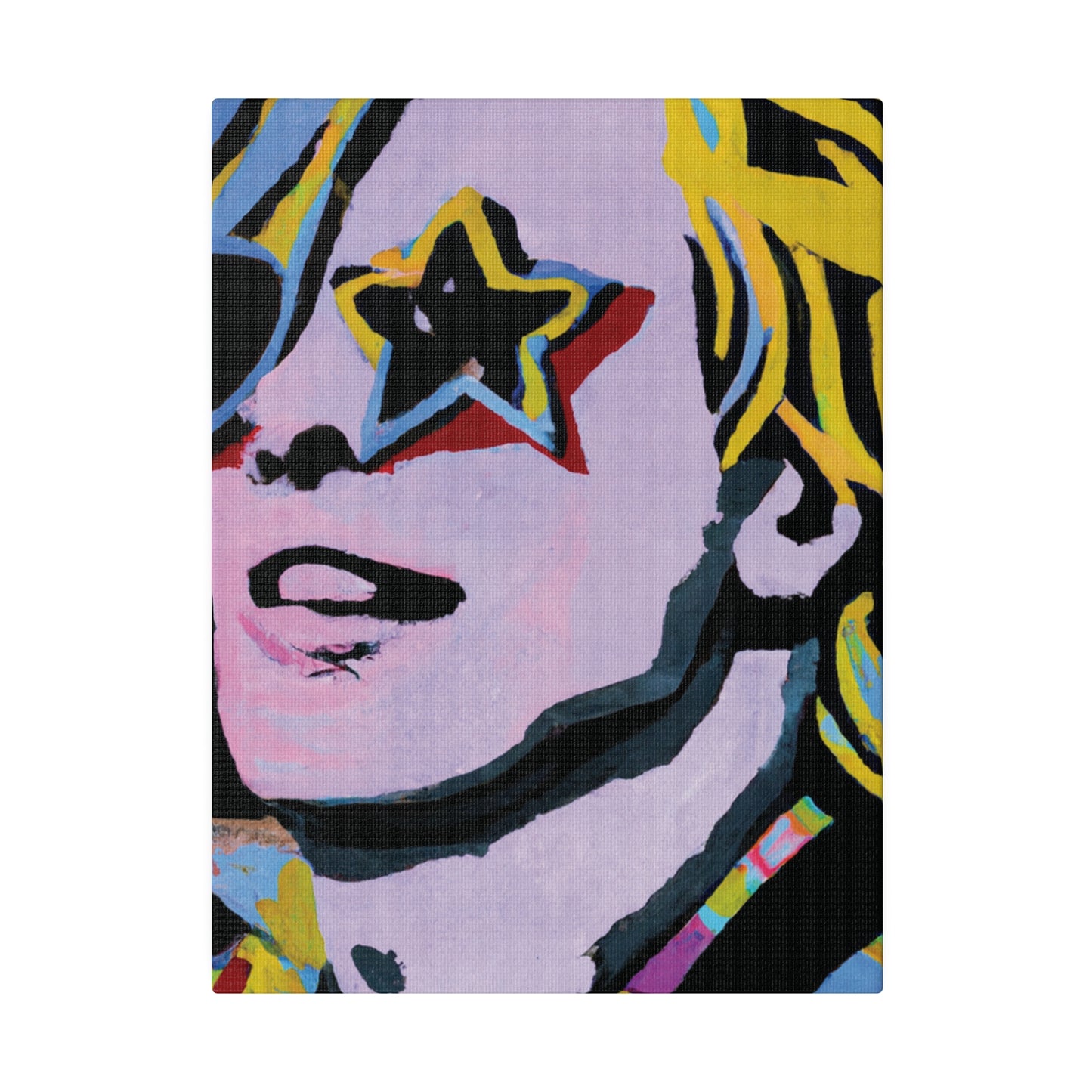 5027F - Rockstar Painting Print | Face | Abstract | Poster | Home Decor | Wall Art | Music Art | Canvas