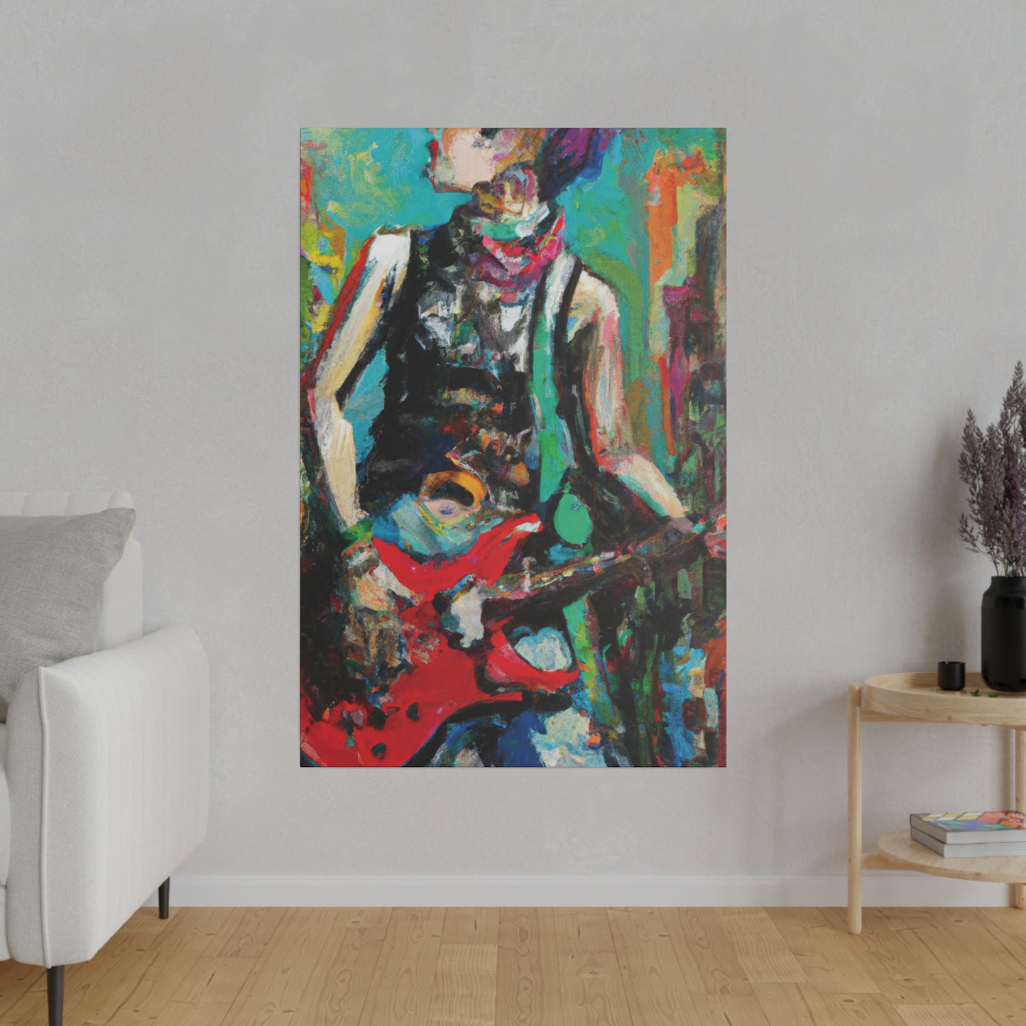 9287Z - Rockstar Oil Painting Style Print | Poster | Home Decor | Wall Art | Music Art | Canvas