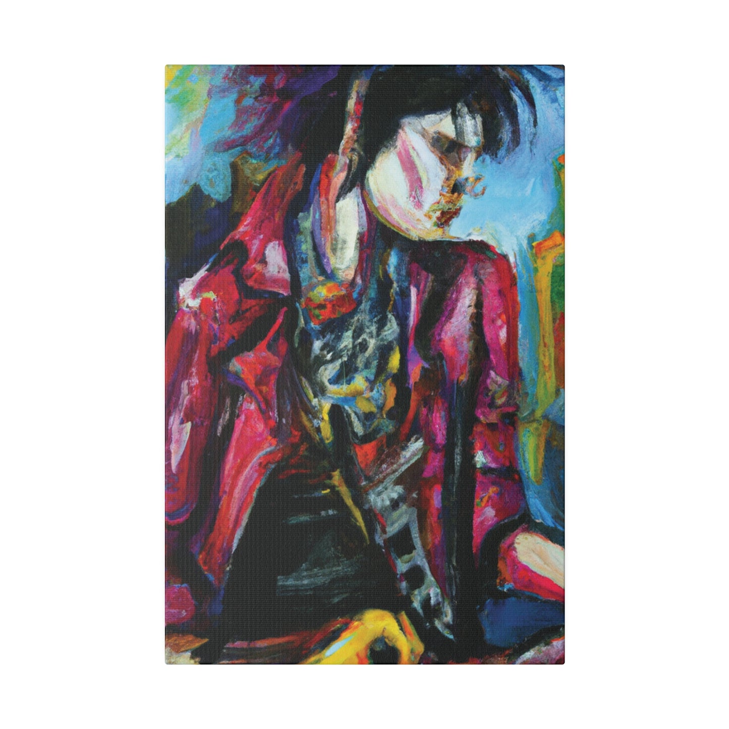 7152R - Rockstar Oil Painting Style Print | Poster | Home Decor | Wall Art | Music Art | Canvas