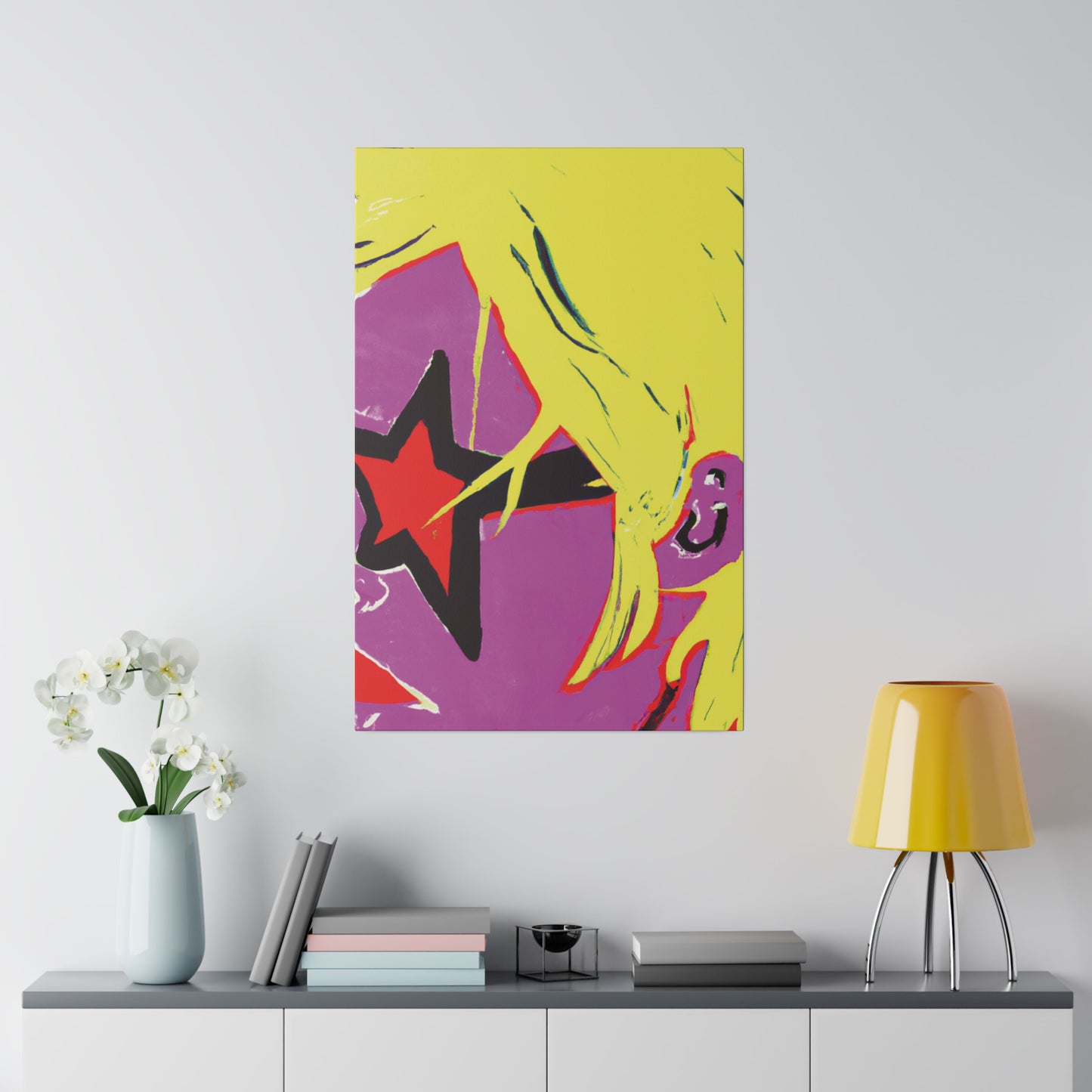 938K - Rockstar Painting Print | Face | Abstract | Poster | Home Decor | Wall Art | Music Art | Canvas