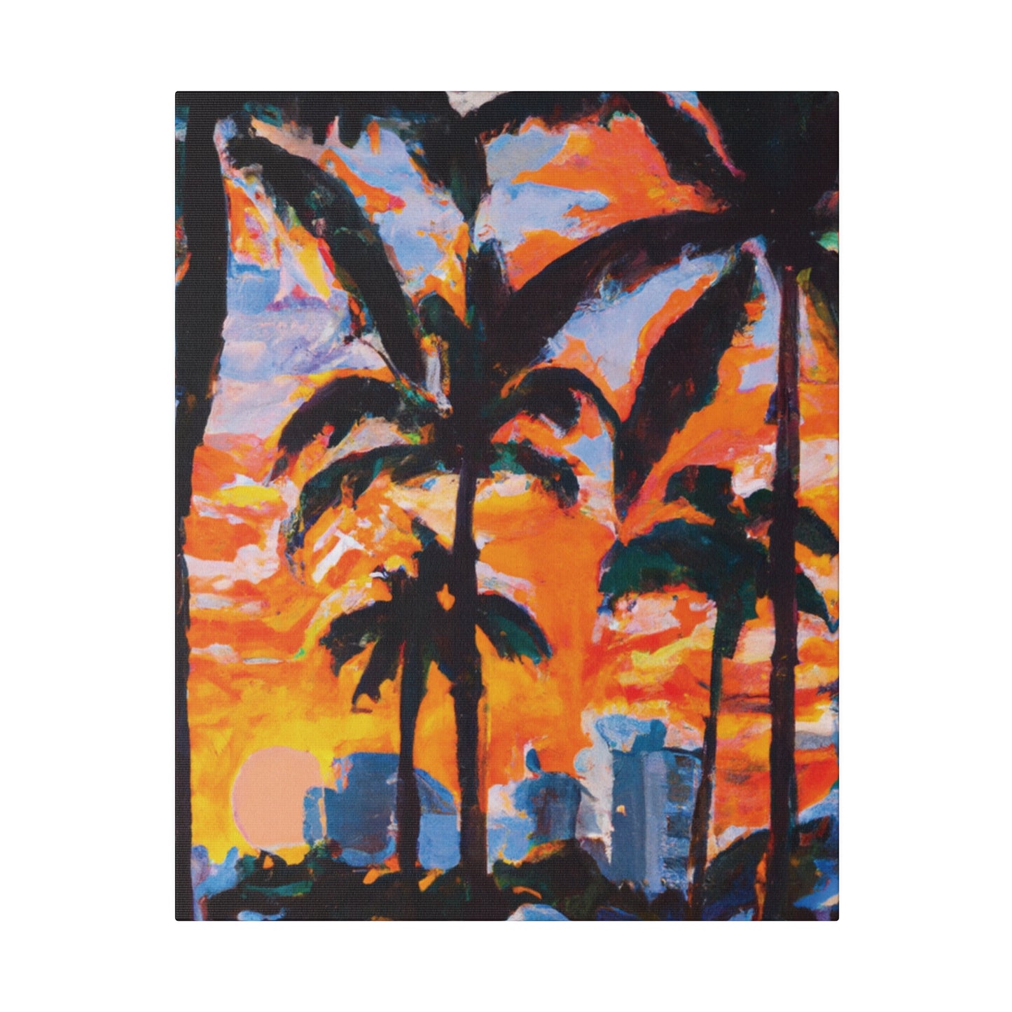 8957Q - Miami Beach Sunset Painting Print | Miami | Beach | Sunset | Poster | Home Decor | Wall Art | Canvas