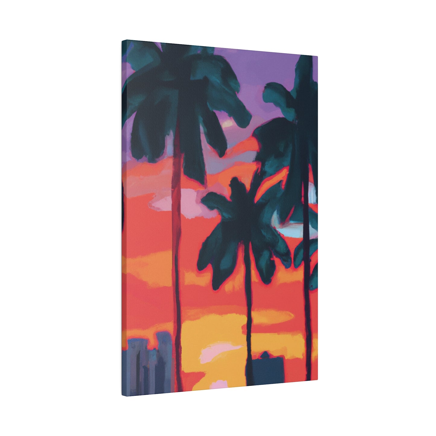 8175T - Miami Beach Sunset Painting Print | Miami | Beach | Sunset | Poster | Home Decor | Wall Art | Canvas