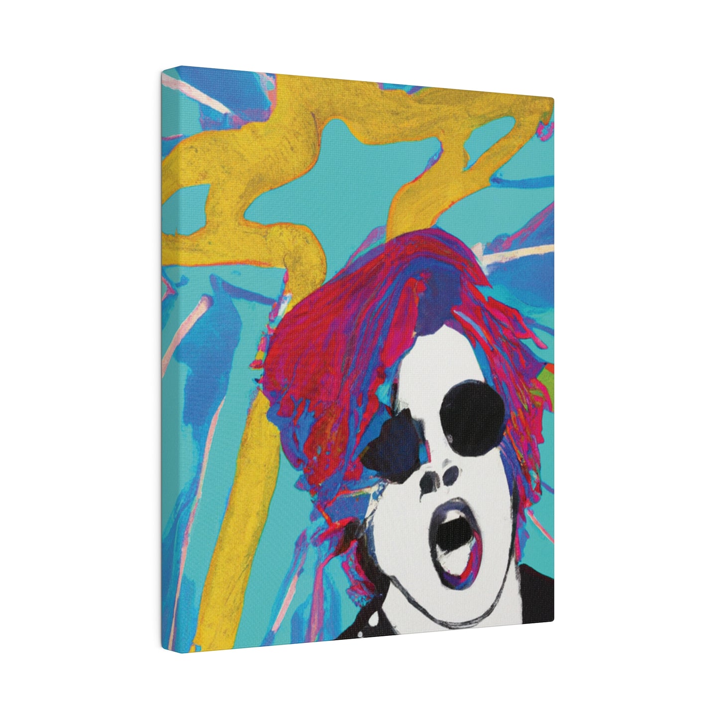 4567A - Rockstar Painting Print | Face | Abstract | Poster | Home Decor | Wall Art | Music Art | Canvas