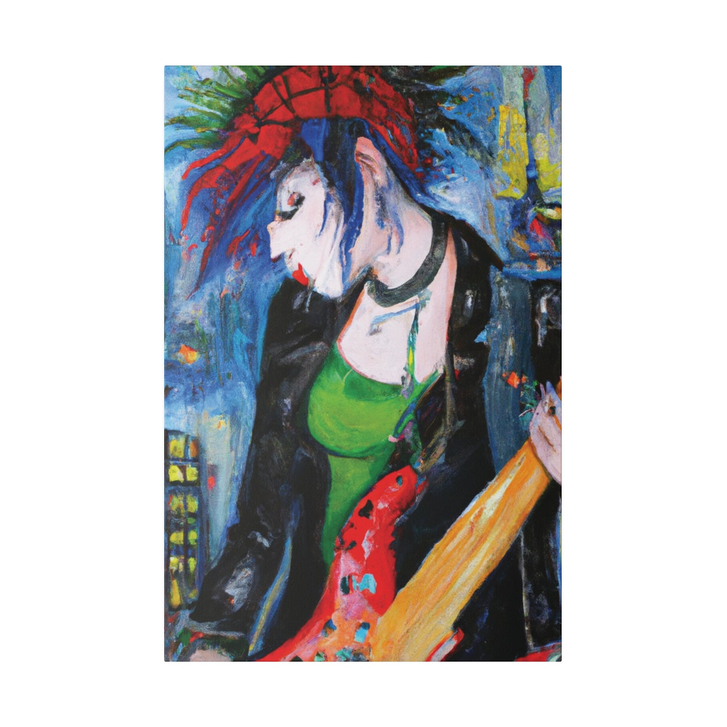 9423T - Rockstar Oil Painting Style Print | Poster | Home Decor | Wall Art | Music Art | Canvas