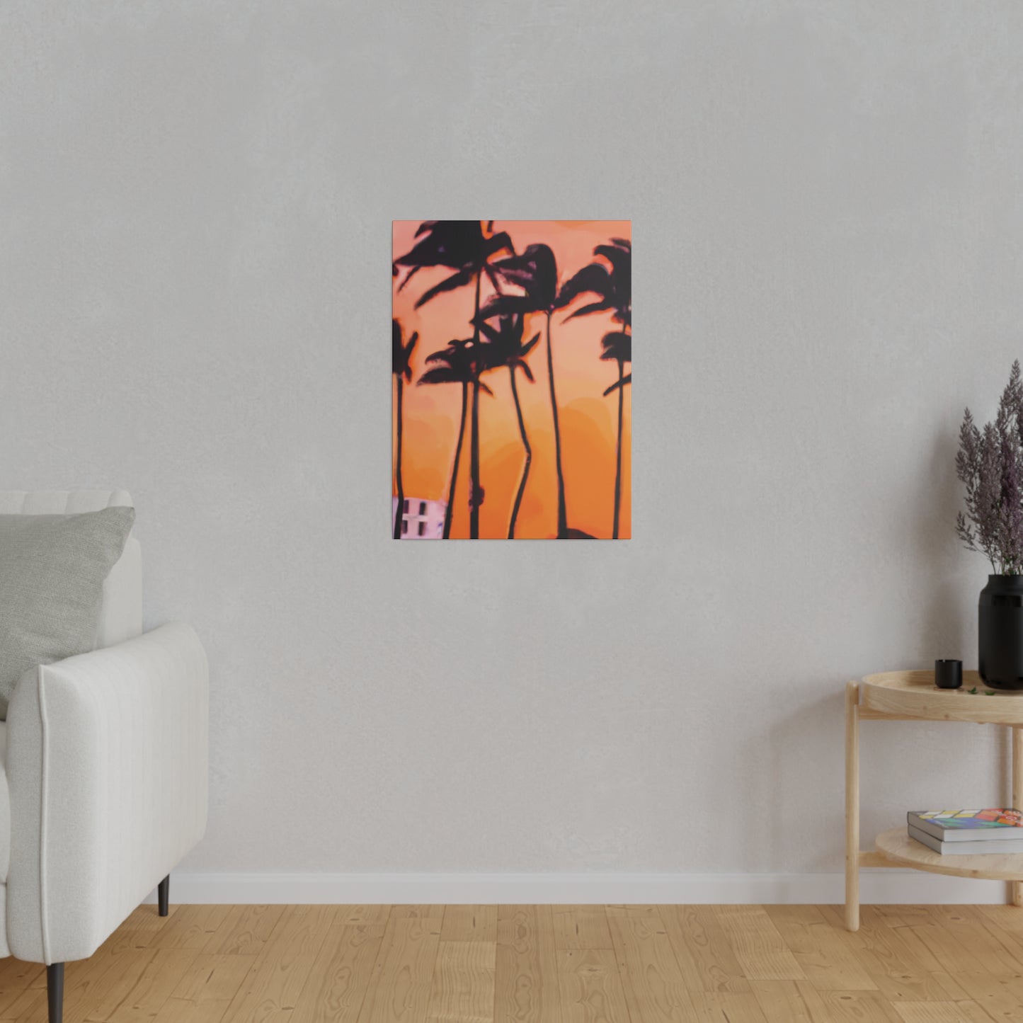 9837K - Miami Beach Sunset Painting Print | Miami | Beach | Sunset | Poster | Home Decor | Wall Art | Canvas