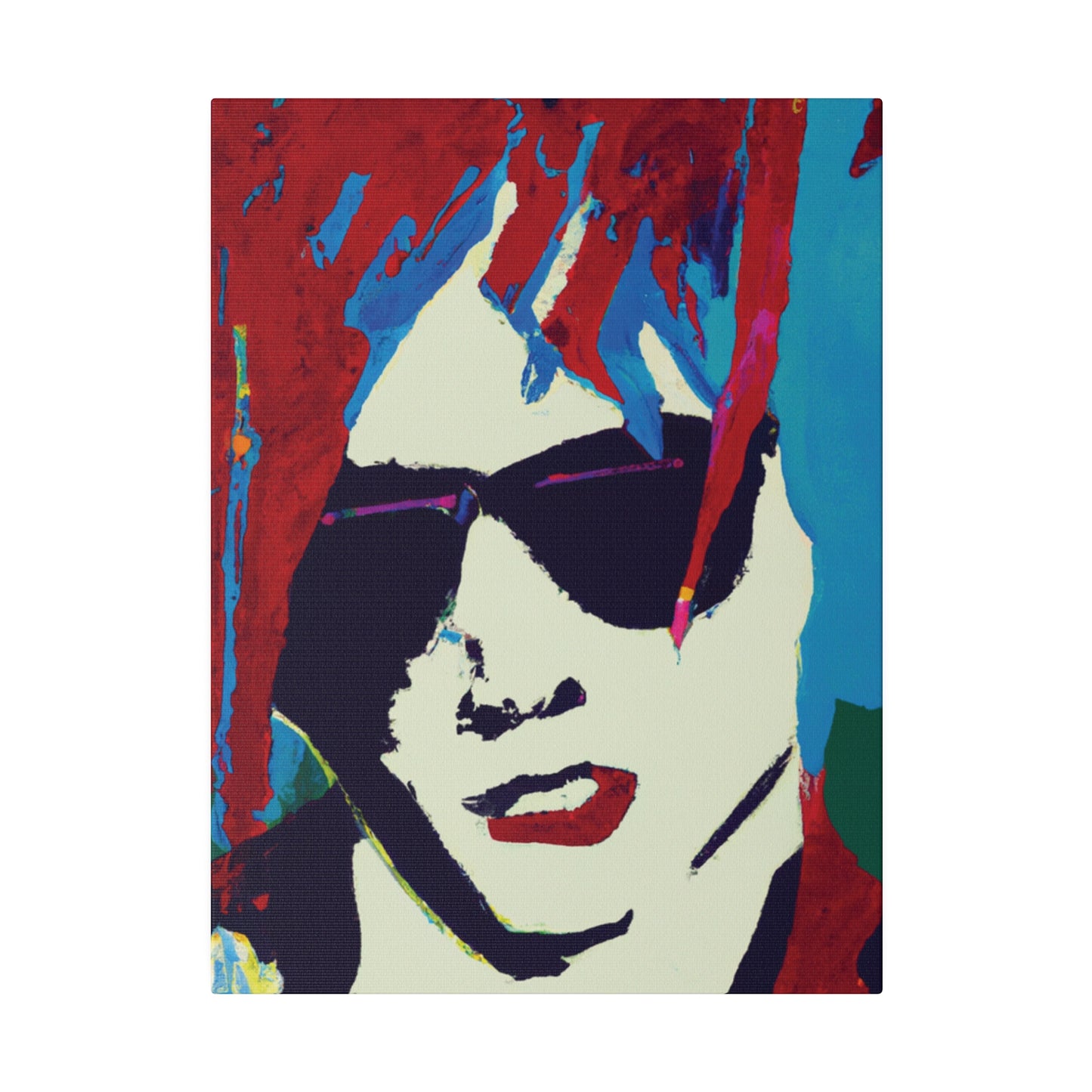 9347K - Rockstar Painting Print | Face | Abstract | Poster | Home Decor | Wall Art | Music Art | Canvas