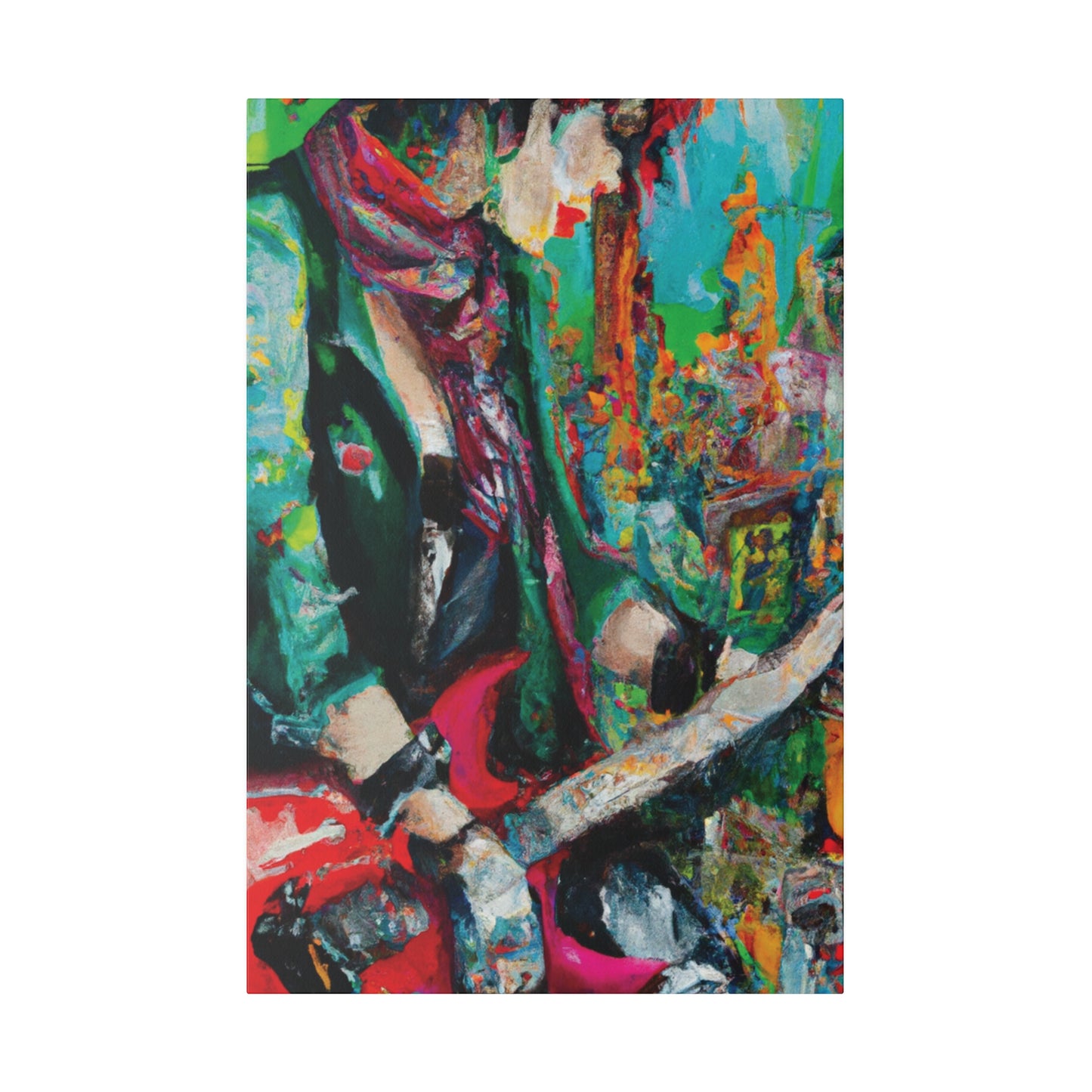 8679Y - Rockstar Oil Painting Style Print | Poster | Home Decor | Wall Art | Music Art | Canvas
