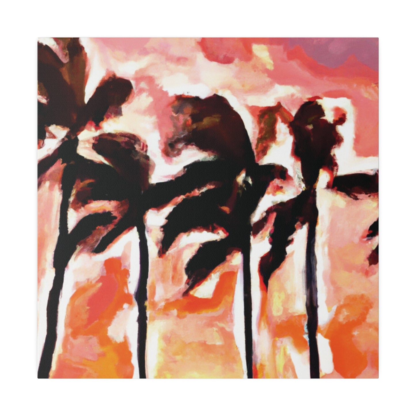 6129V - Miami Beach Sunset Painting Print | Miami | Beach | Sunset | Poster | Home Decor | Wall Art | Canvas